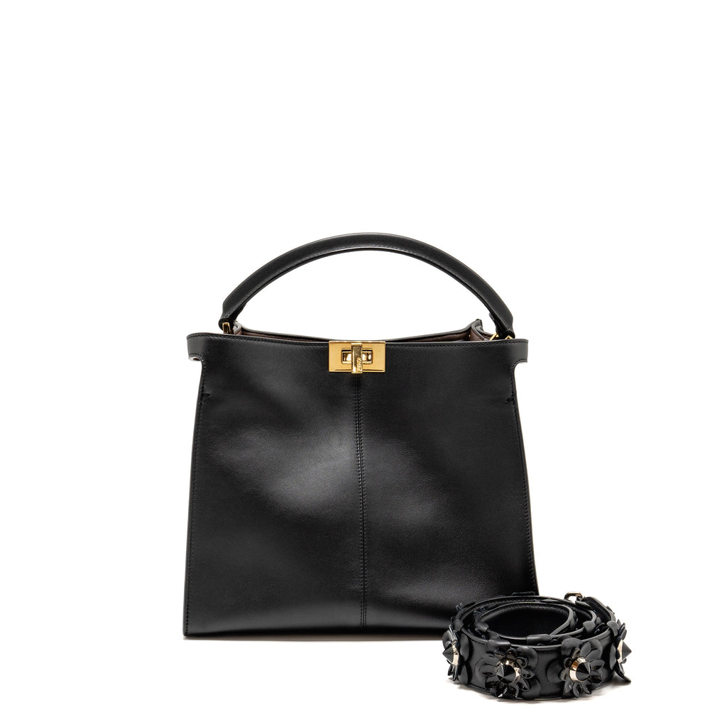 fendi-peekaboo-x-lite-medium-calfskin-black-ghw-with-flowerland-strap-copy-1