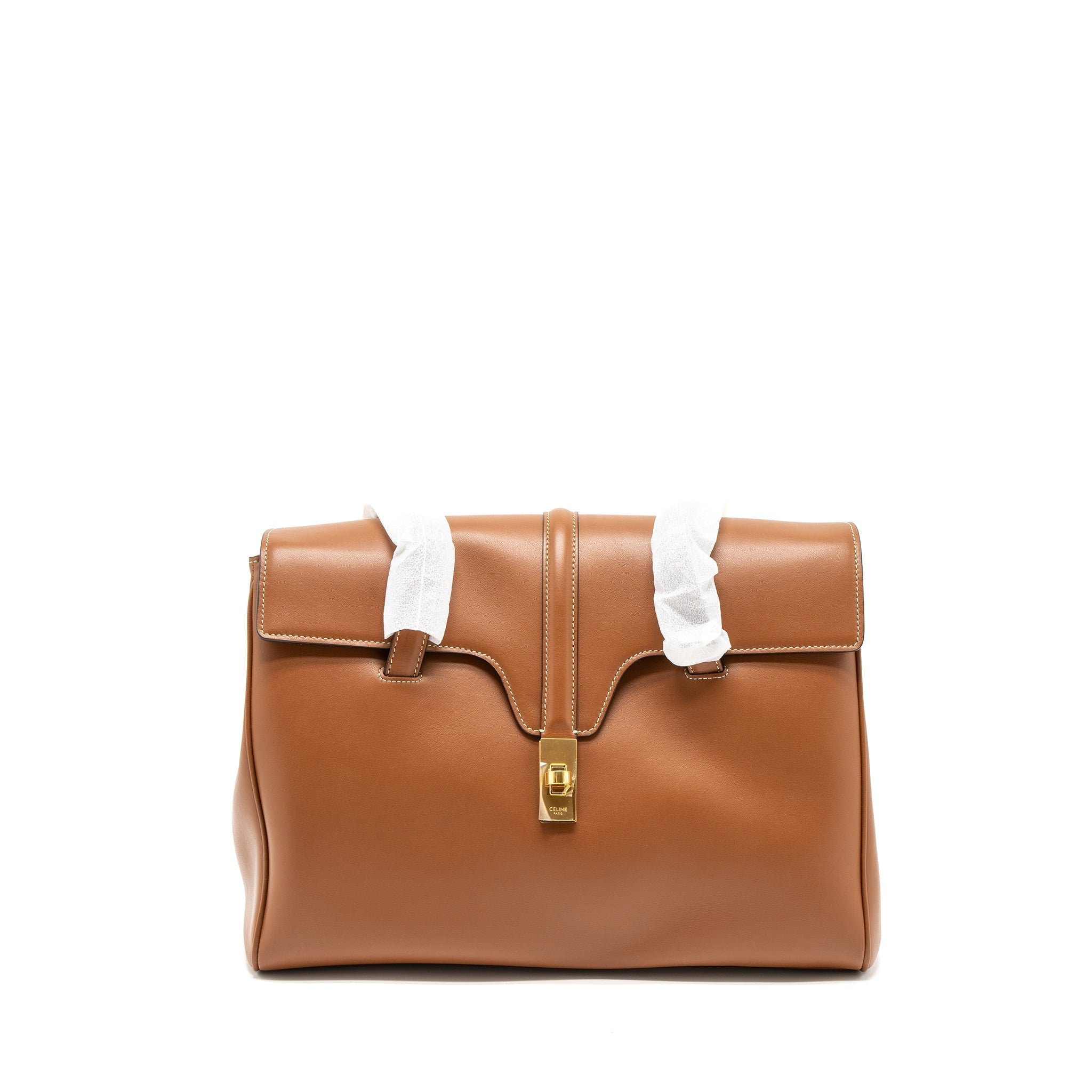 celine-16-medium-soft-calfskin-tan-ghw