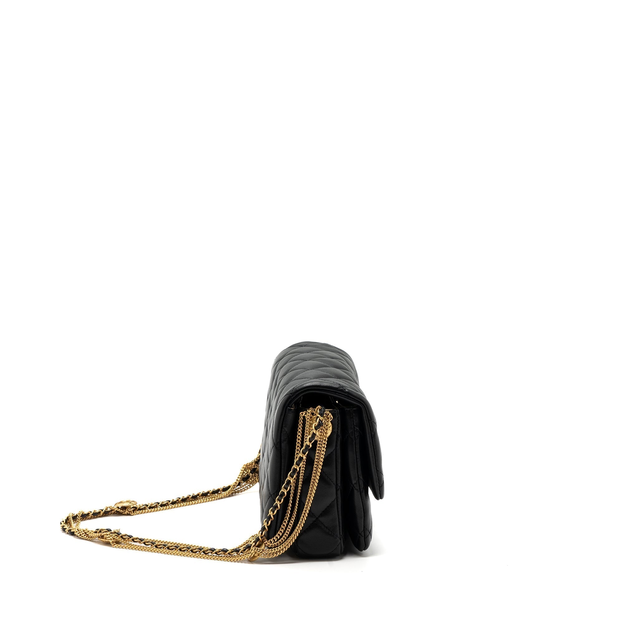 chanel-22a-button-on-chain-flap-shoulder-bag-lambskin-black-brushed-ghwmicrochip
