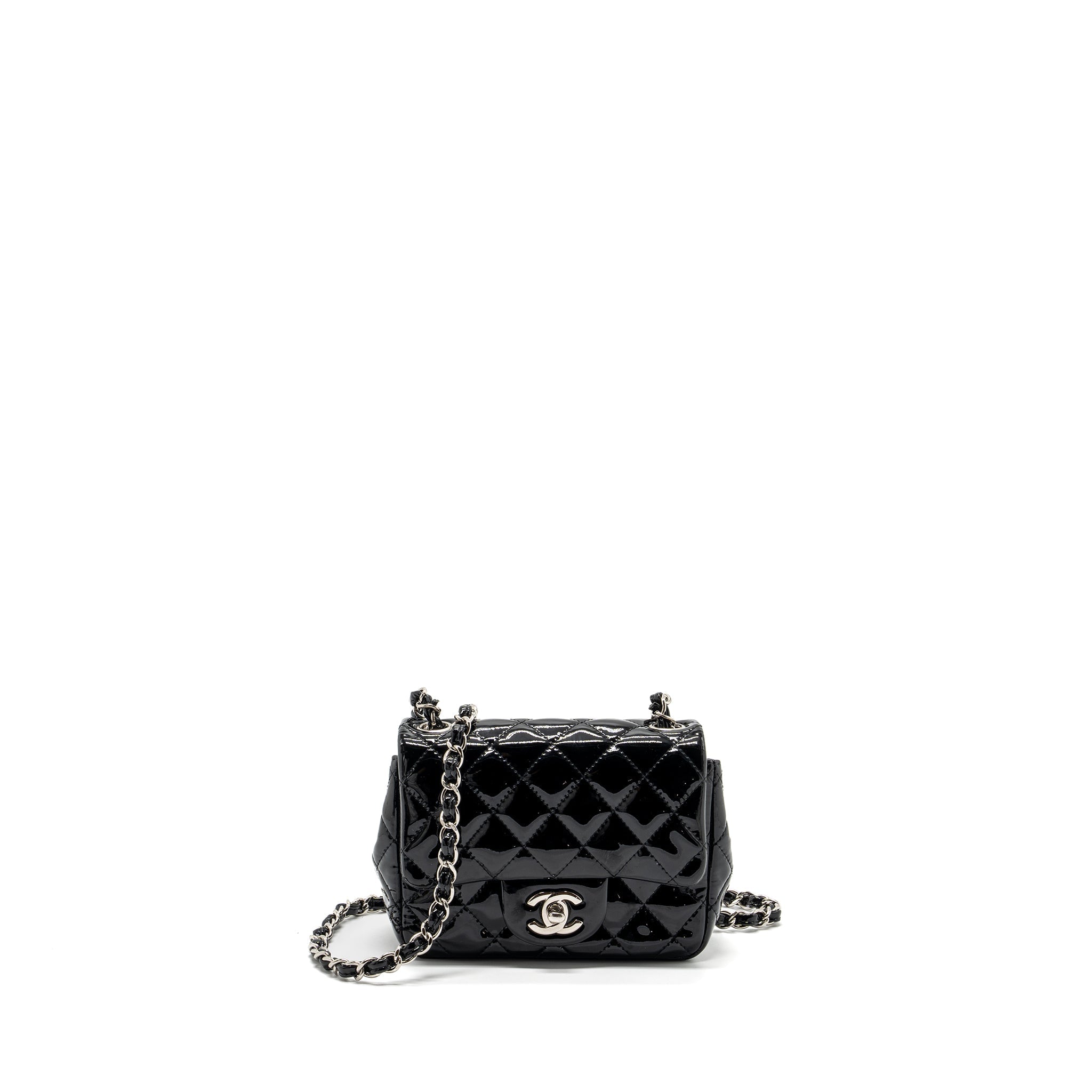 chanel-classic-mini-square-flap-bag-patent-black-shw