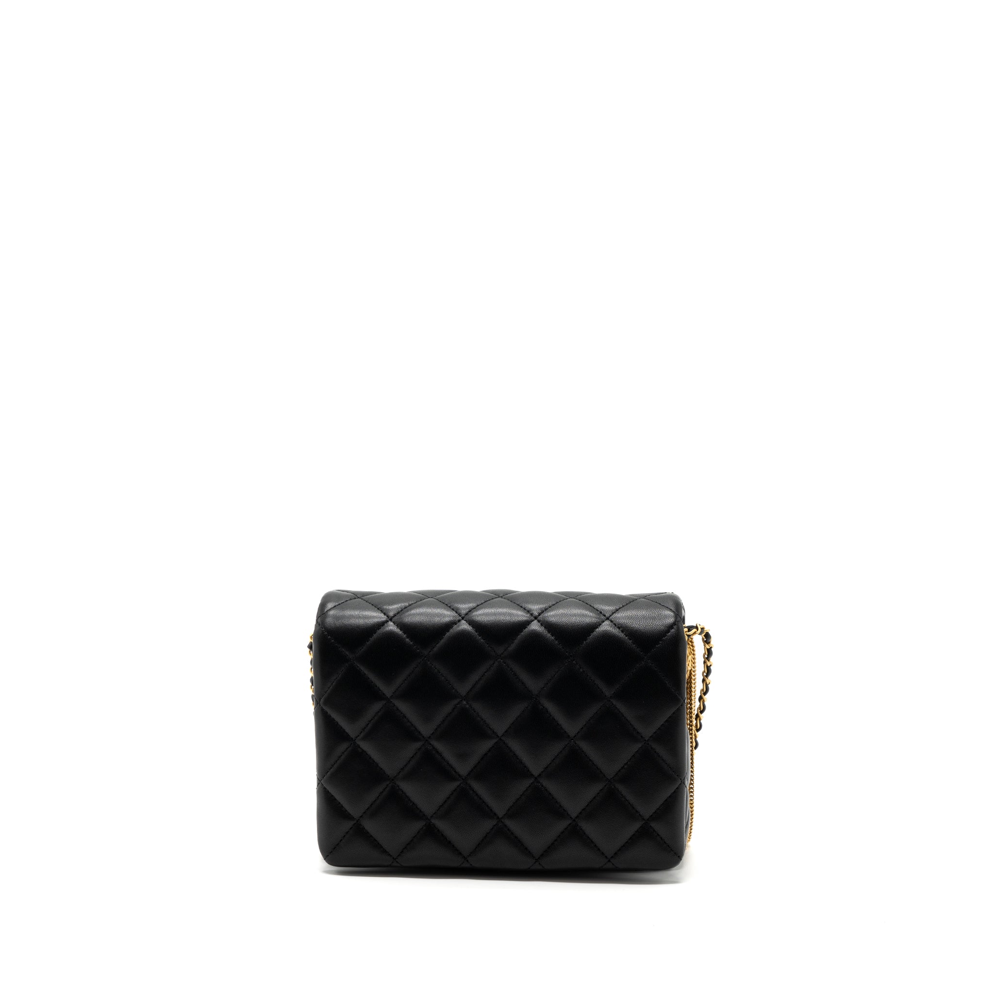 chanel-22a-button-on-chain-flap-shoulder-bag-lambskin-black-brushed-ghwmicrochip