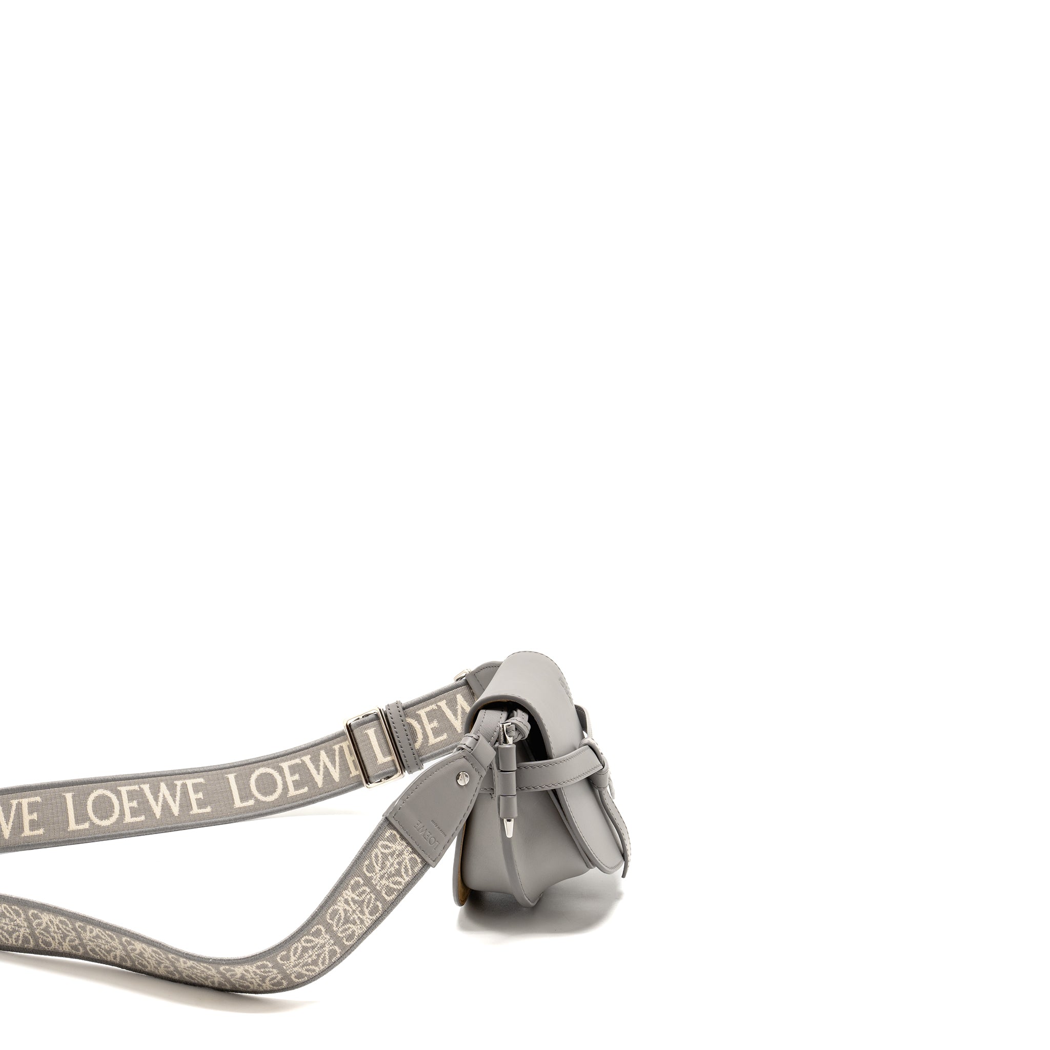 loewe-mini-gate-dual-bag-soft-calfskin-jacquard-grey-shw-copy