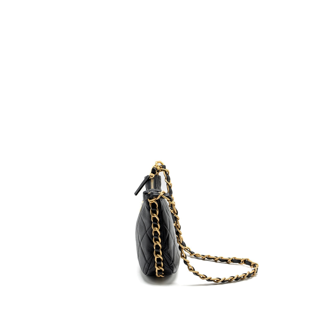 chanel-23k-hobo-bag-with-adjustable-chain-lambkin-black-ghw-microchip