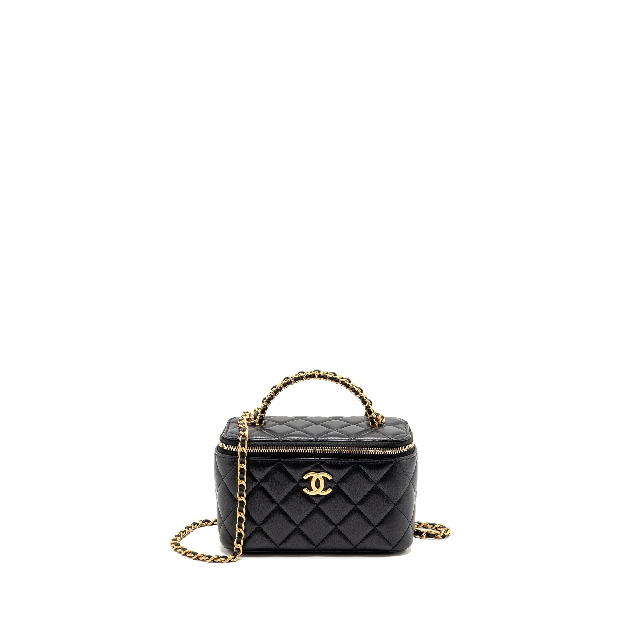 chanel-top-handle-long-vanity-lambskin-black-ghwmicrochip