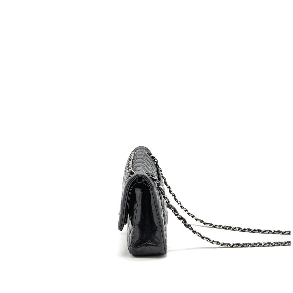 chanel-medium-classic-double-flap-bag-lambskin-dark-blue-shw