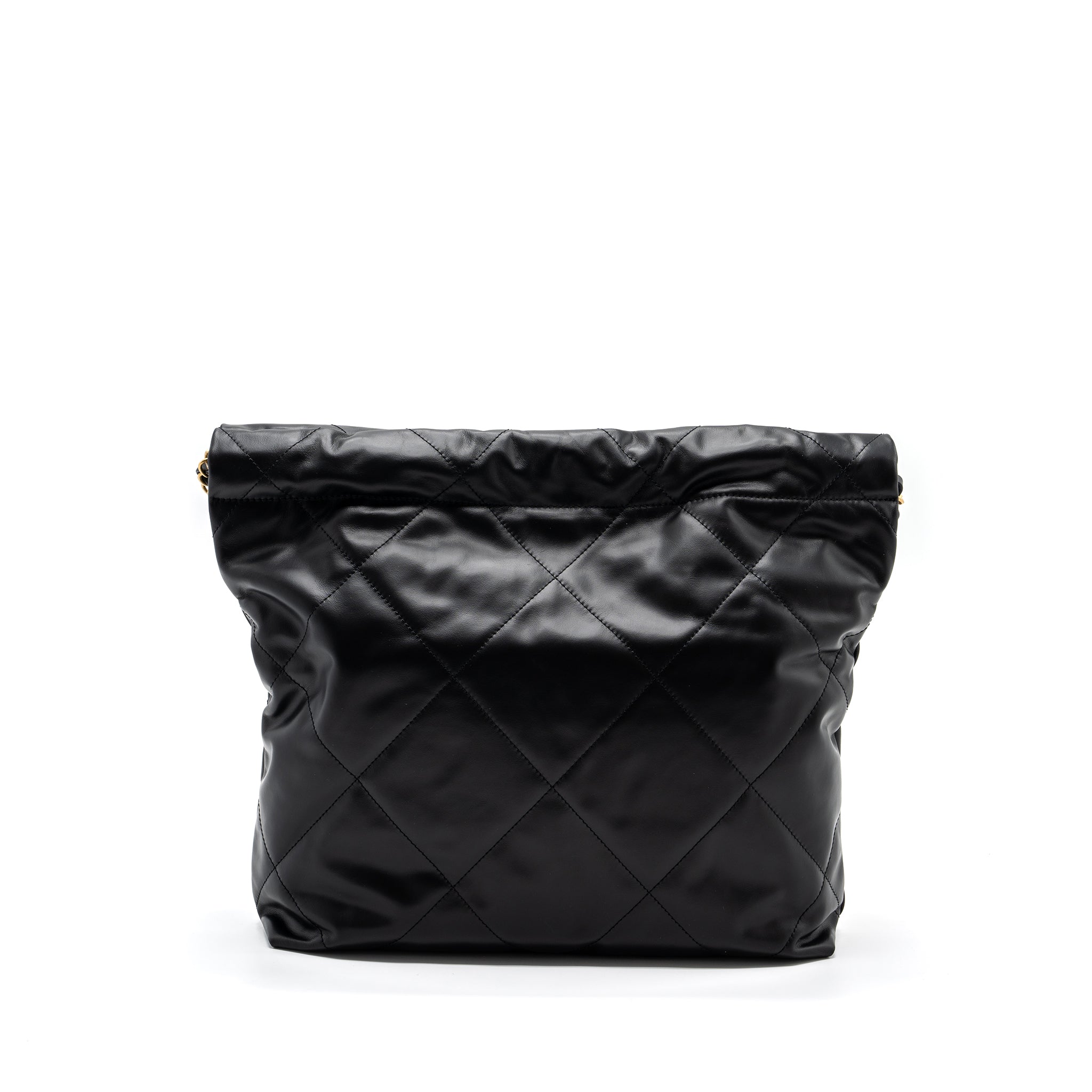 chanel-small-22-bag-calfskin-black-white-letter-ghw-microchip