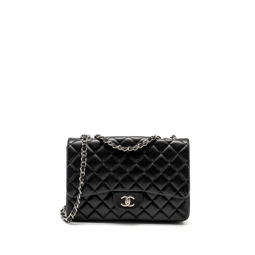 chanel-classic-single-flap-bag-lambskin-black-shw