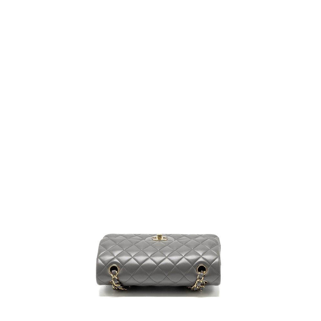 chanel-22a-small-classic-double-flap-bag-lambskin-grey-lghwmicrochip-copy