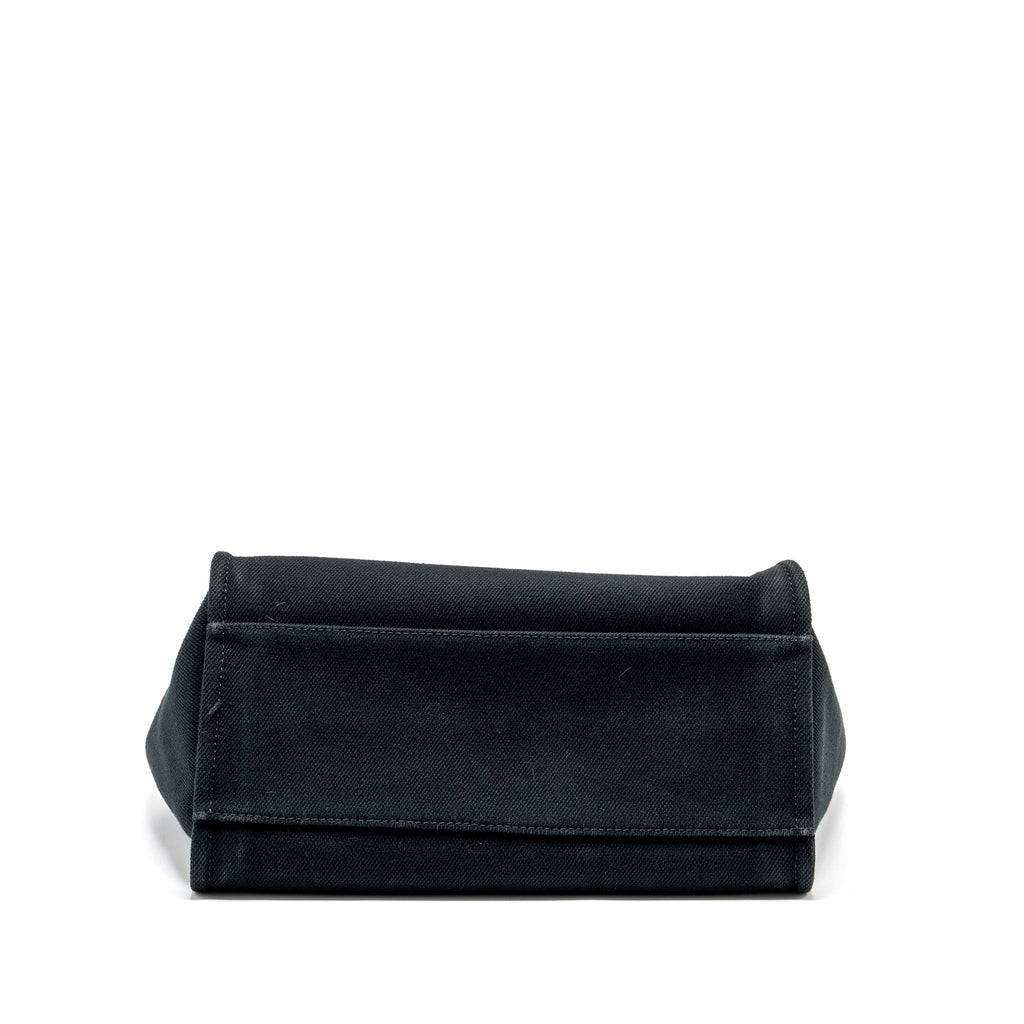 chanel-deauville-black-studded-tote-bag-canvas-leather-black-shw