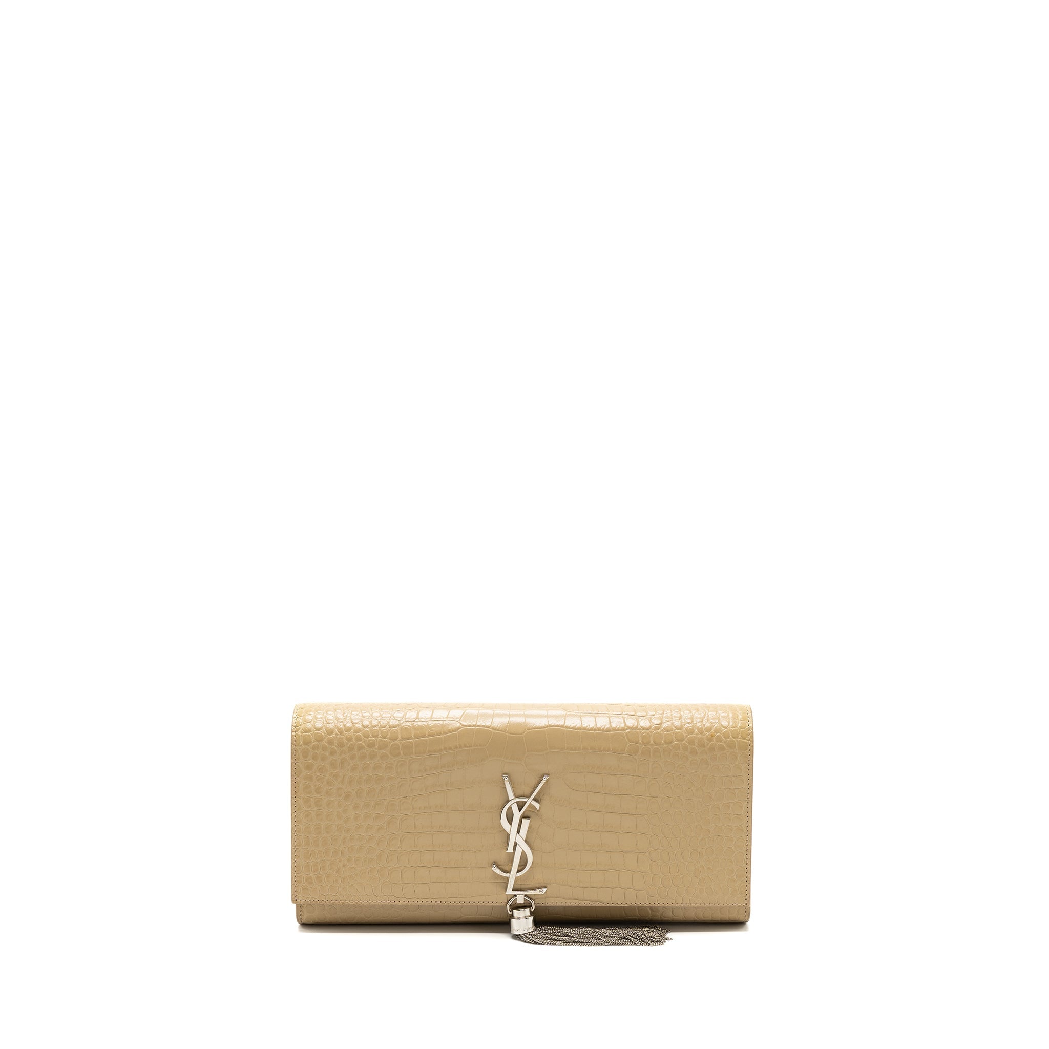saint-laurent-kate-clutch-croc-embossed-leather-beige-shw