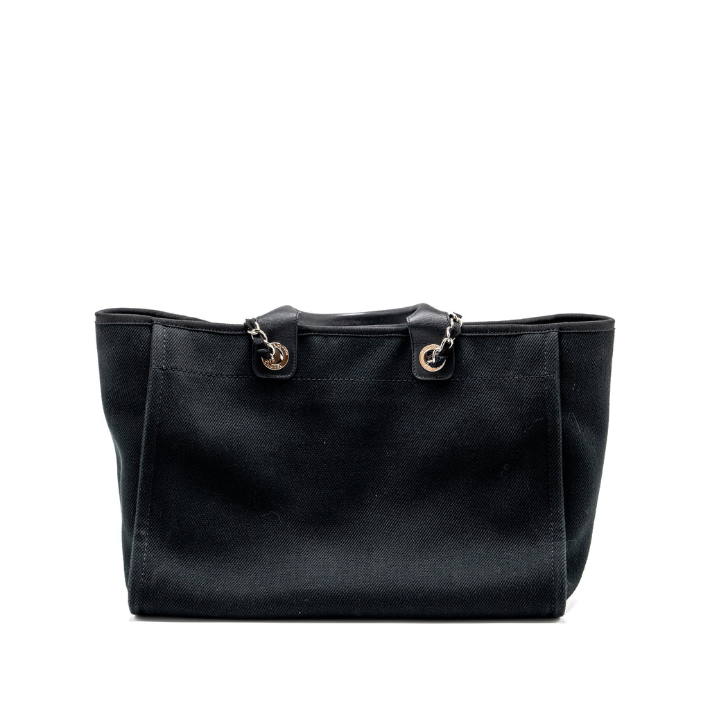 chanel-deauville-black-studded-tote-bag-canvas-leather-black-shw