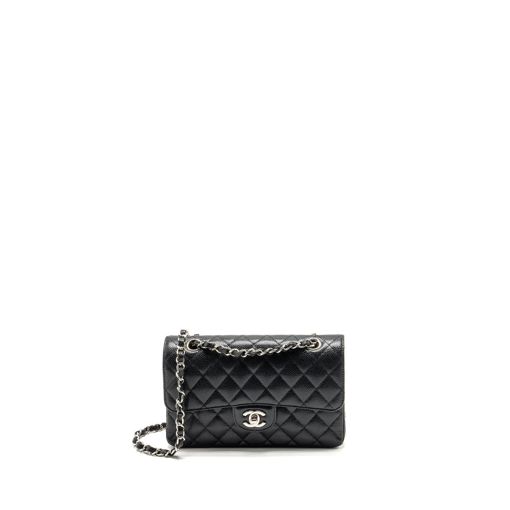 chanel-small-classic-double-flap-bag-caviar-black-shwmicrochip-3
