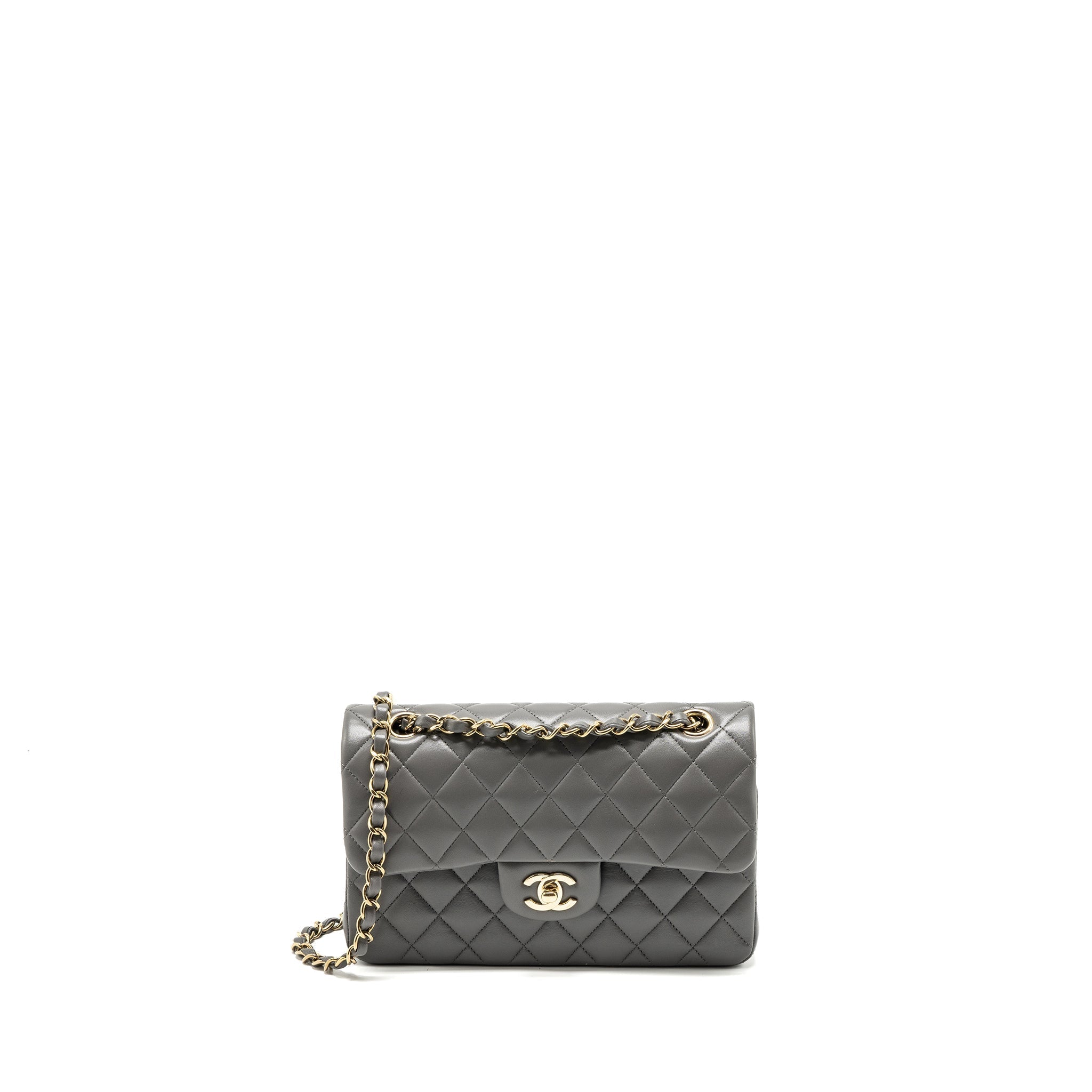 chanel-22a-small-classic-double-flap-bag-lambskin-grey-lghwmicrochip-copy