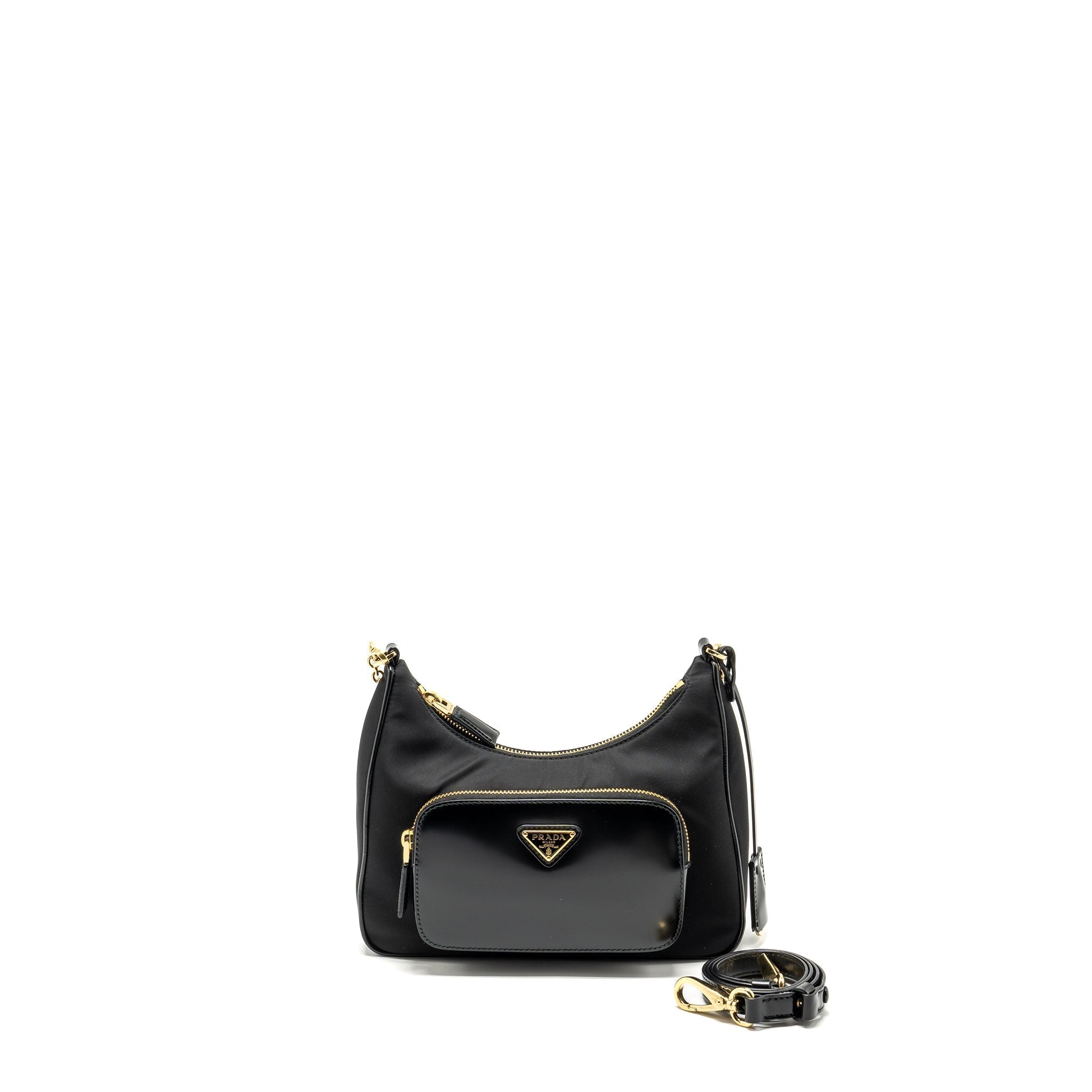 prada-re-nylon-mini-bag-nylon-calfskin-black-ghw