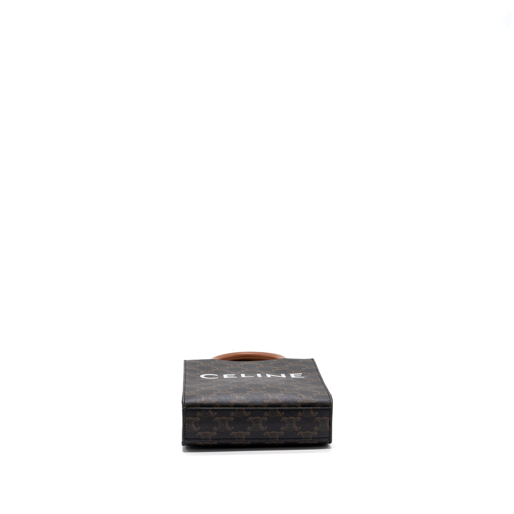 celine-mini-vertical-cabas-triomphe-canvas-brown-ghw-1