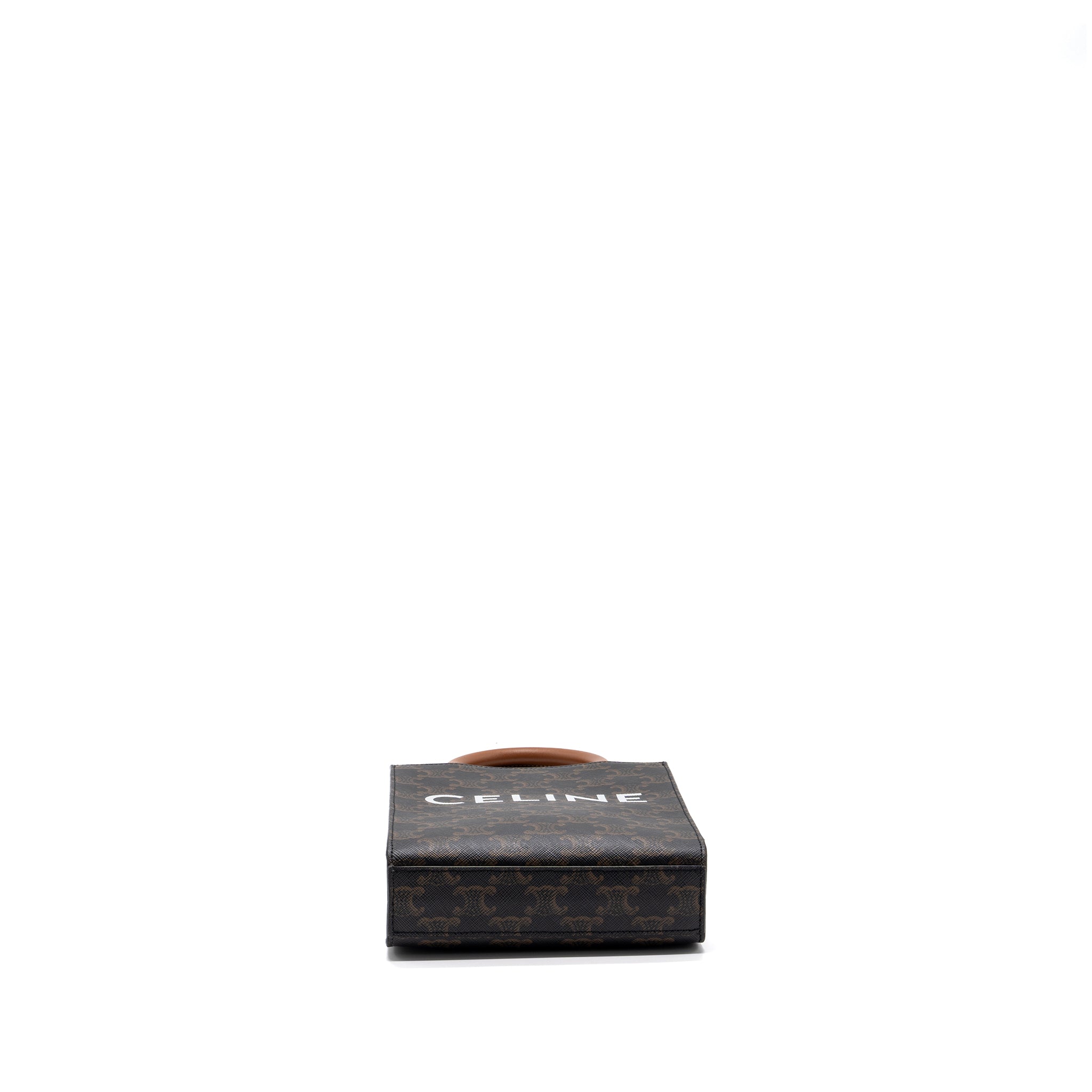 celine-mini-vertical-cabas-triomphe-canvas-brown-ghw-1