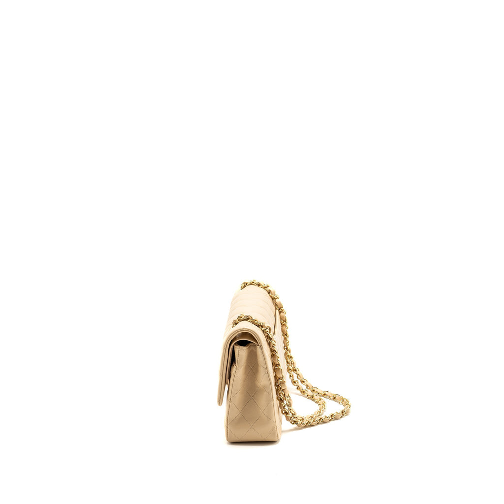 chanel-medium-classic-double-flat-bag-lambskin-beige-ghw