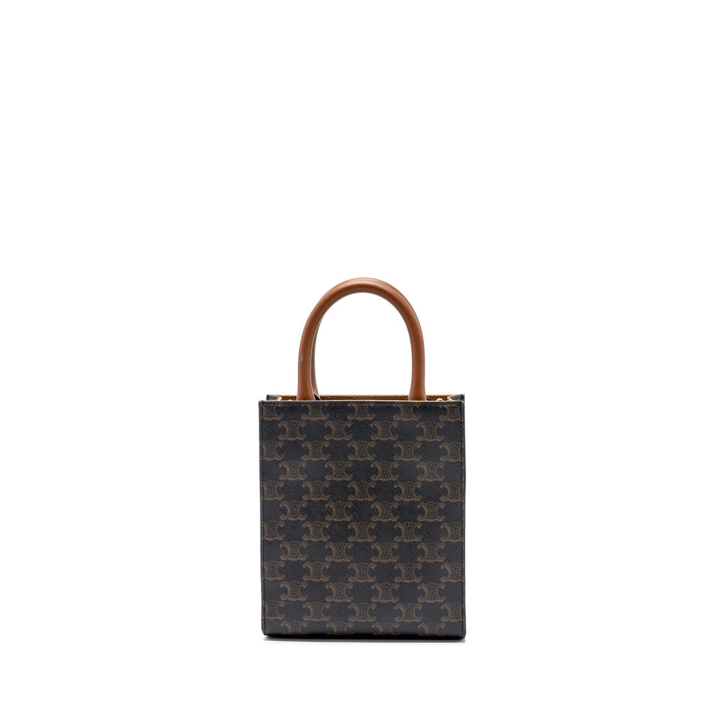 celine-mini-vertical-cabas-triomphe-canvas-brown-ghw-1