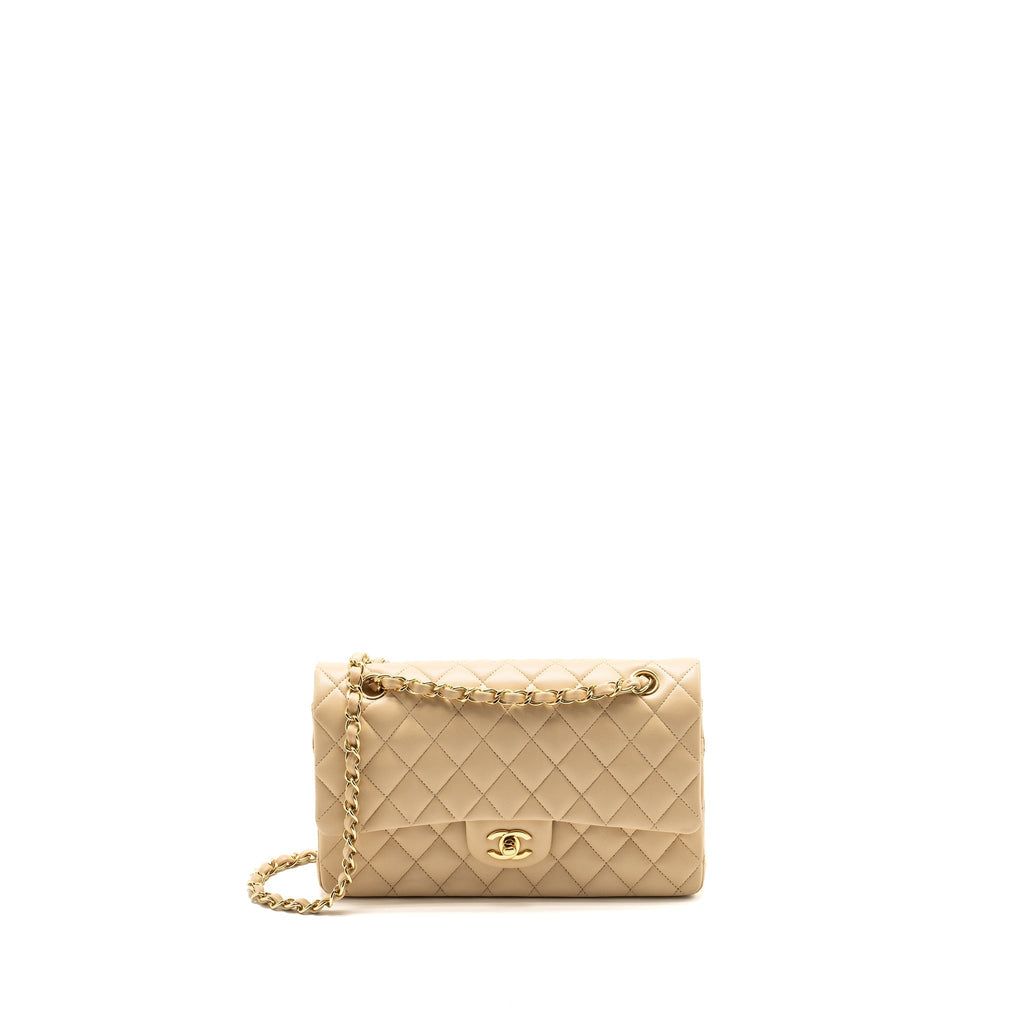 chanel-medium-classic-double-flat-bag-lambskin-beige-ghw
