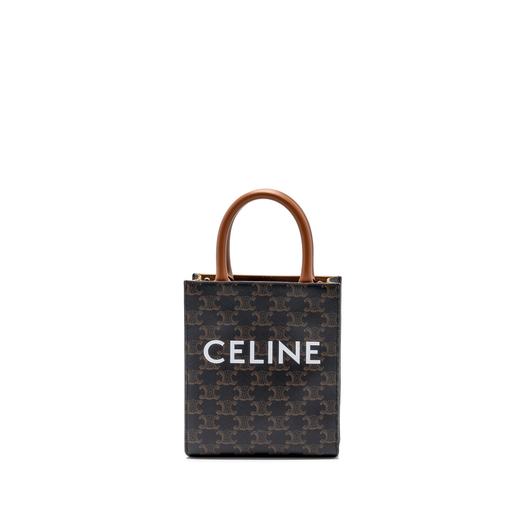 celine-mini-vertical-cabas-triomphe-canvas-brown-ghw-1