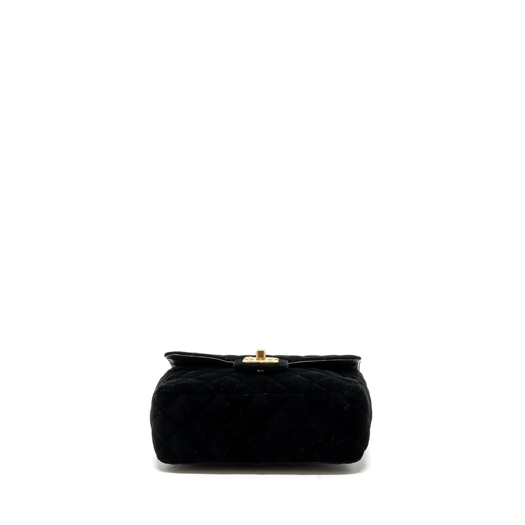 chanel-square-flap-bag-with-letter-chain-velvet-black-ghw-micrpchip