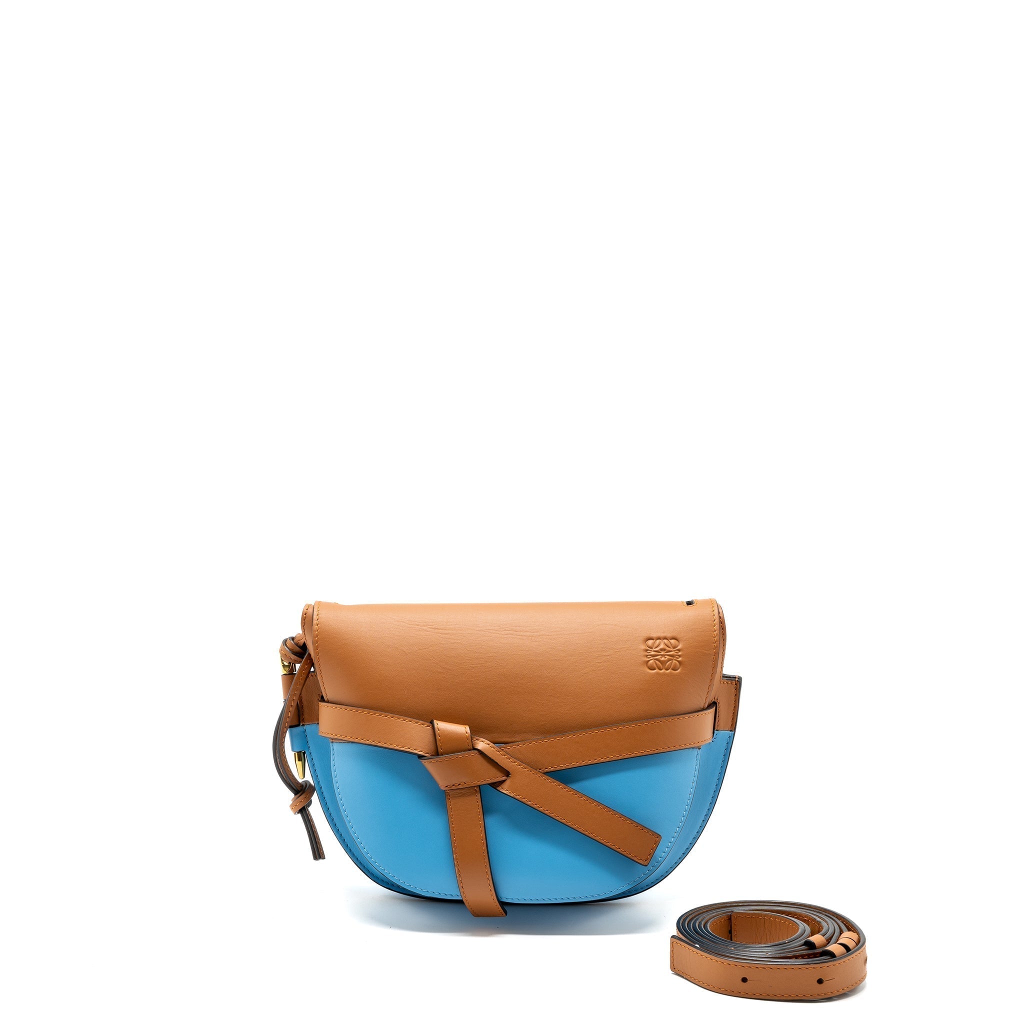 loewe-gate-bag-leather-blue-brown-ghw