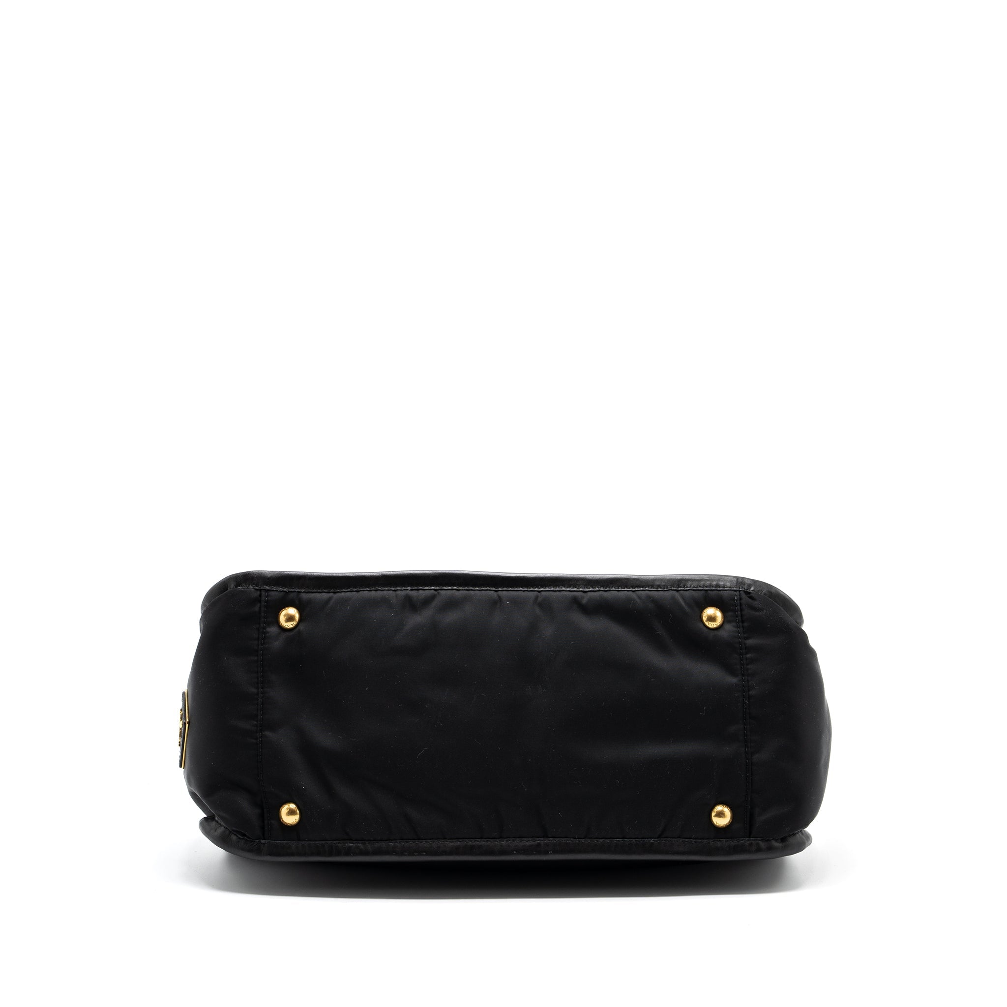 prada-tote-bag-nylon-leather-black-ghw