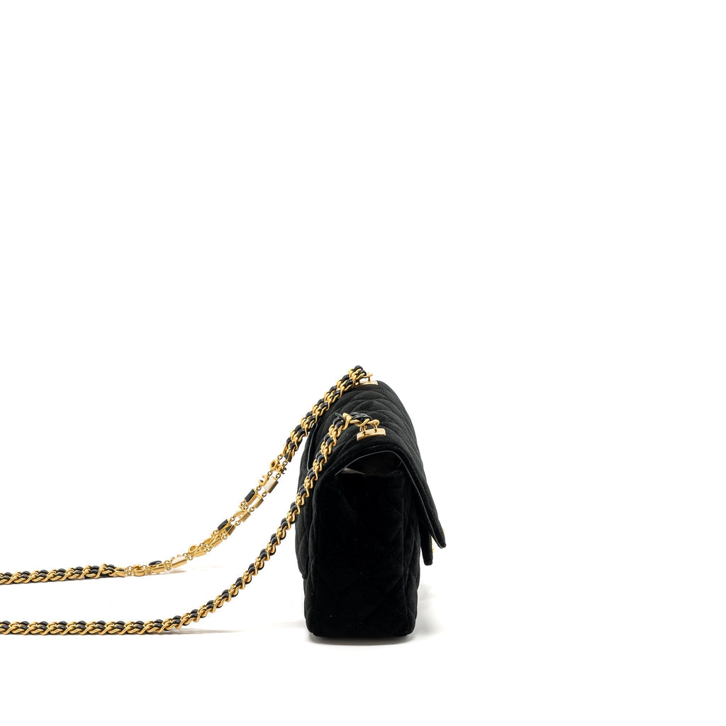 chanel-square-flap-bag-with-letter-chain-velvet-black-ghw-micrpchip