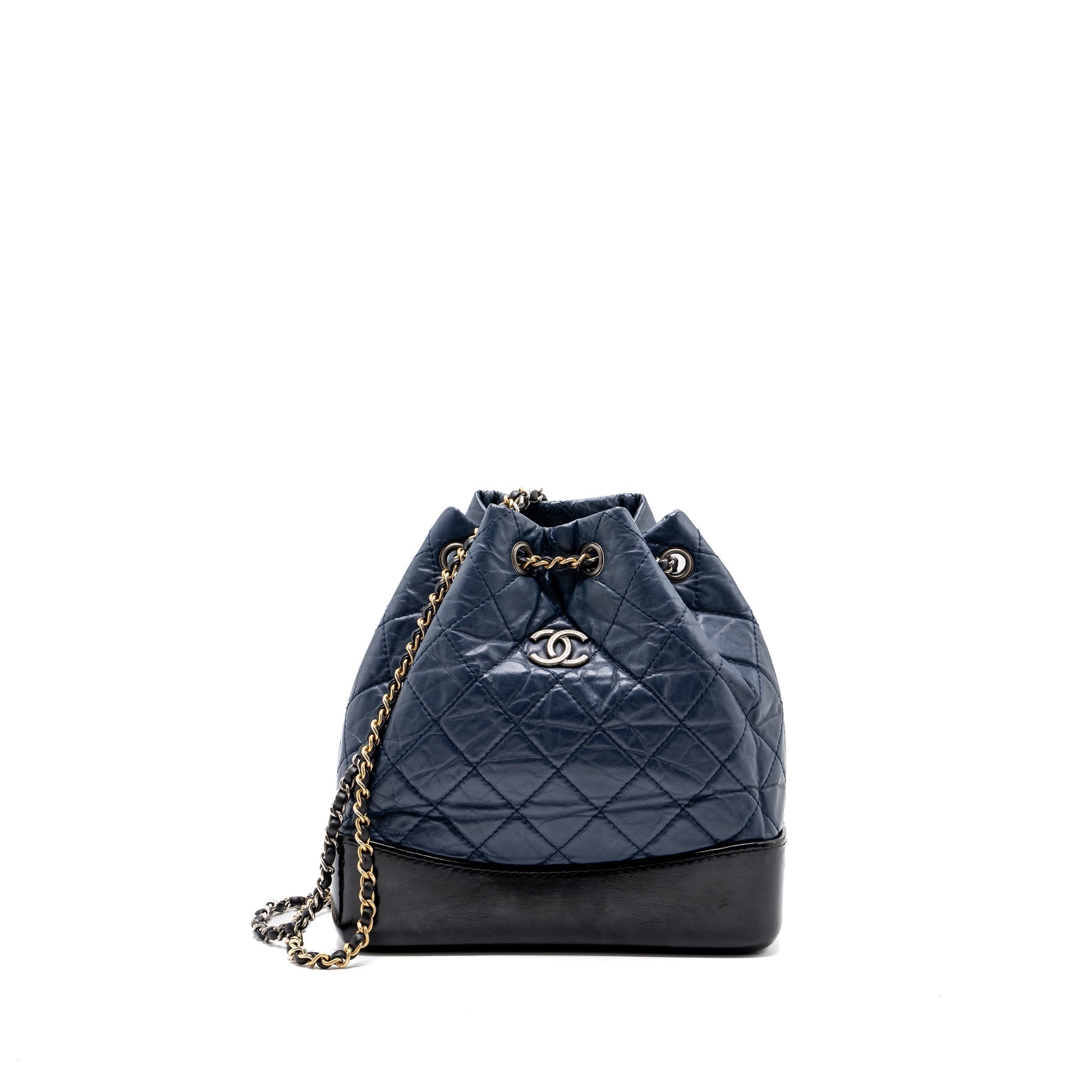 chanel-small-gabrielle-backpack-aged-calfskin-navy-blue-black-ruthenium-hardware
