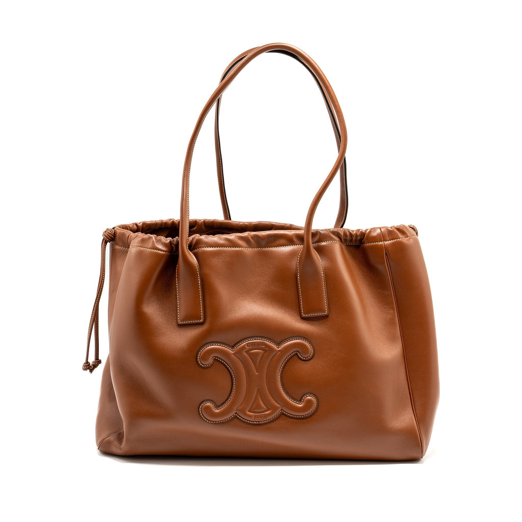 celine-big-brown-leather-tote-bag