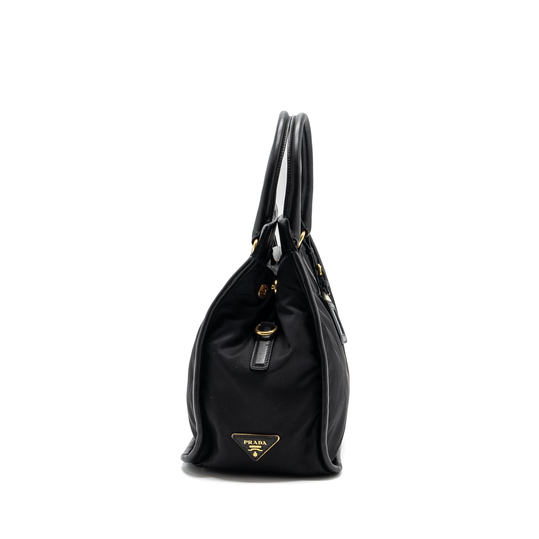 prada-tote-bag-nylon-leather-black-ghw