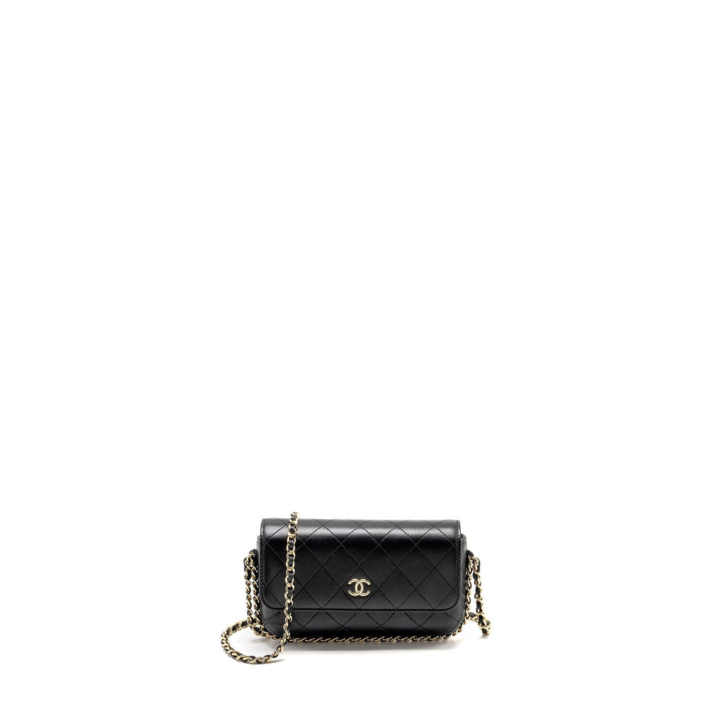 chanel-22a-phone-case-mini-wallet-on-chain-lambskin-black-lghw-microchip-copy