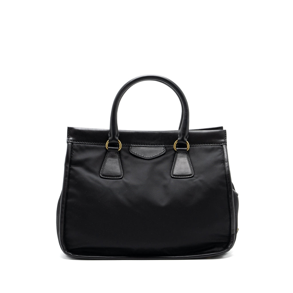 prada-tote-bag-nylon-leather-black-ghw