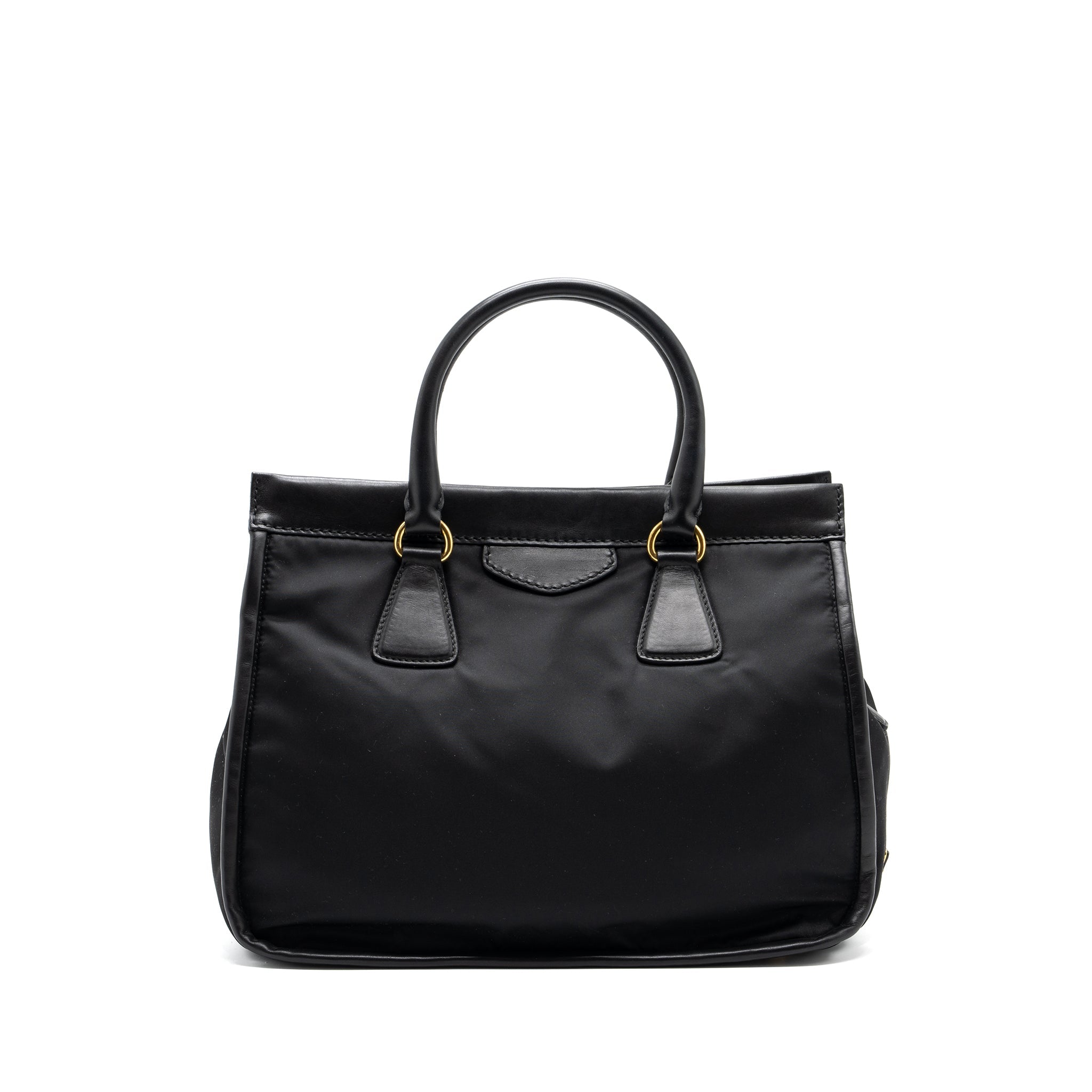 prada-tote-bag-nylon-leather-black-ghw