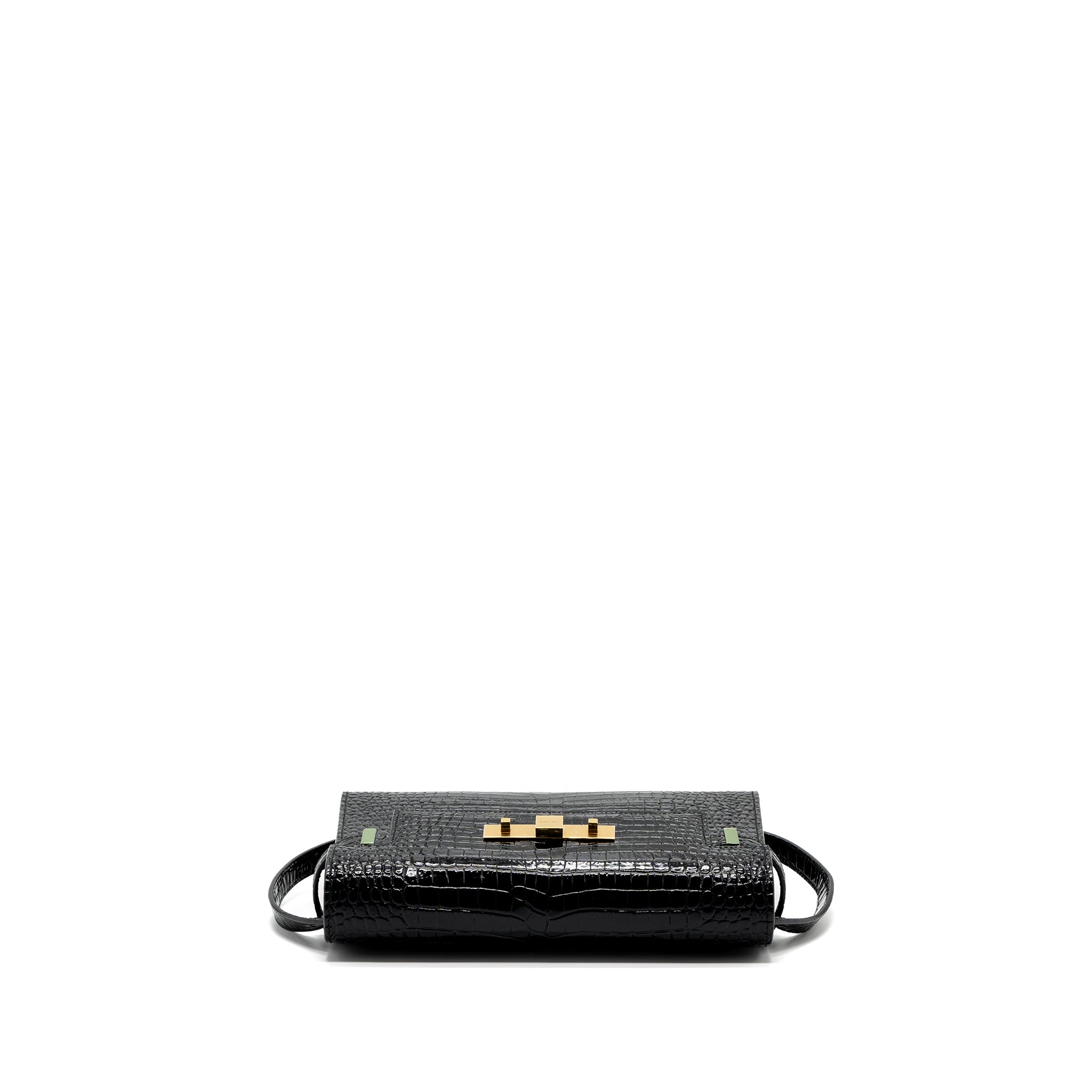saint-laurent-manhattan-shoulder-bag-crocodile-embossed-black-ghw-1