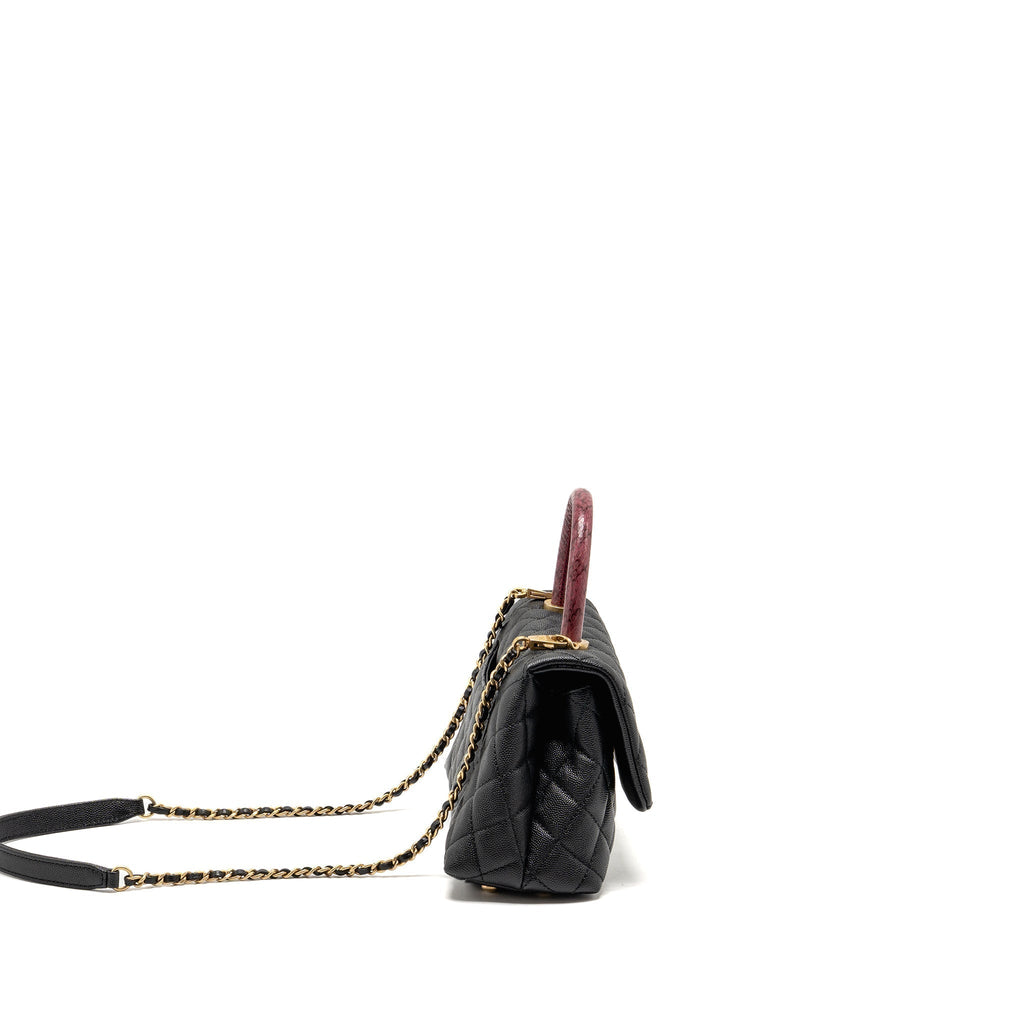 chanel-small-coco-handle-with-snake-embossed-handle-caviar-black-ghw