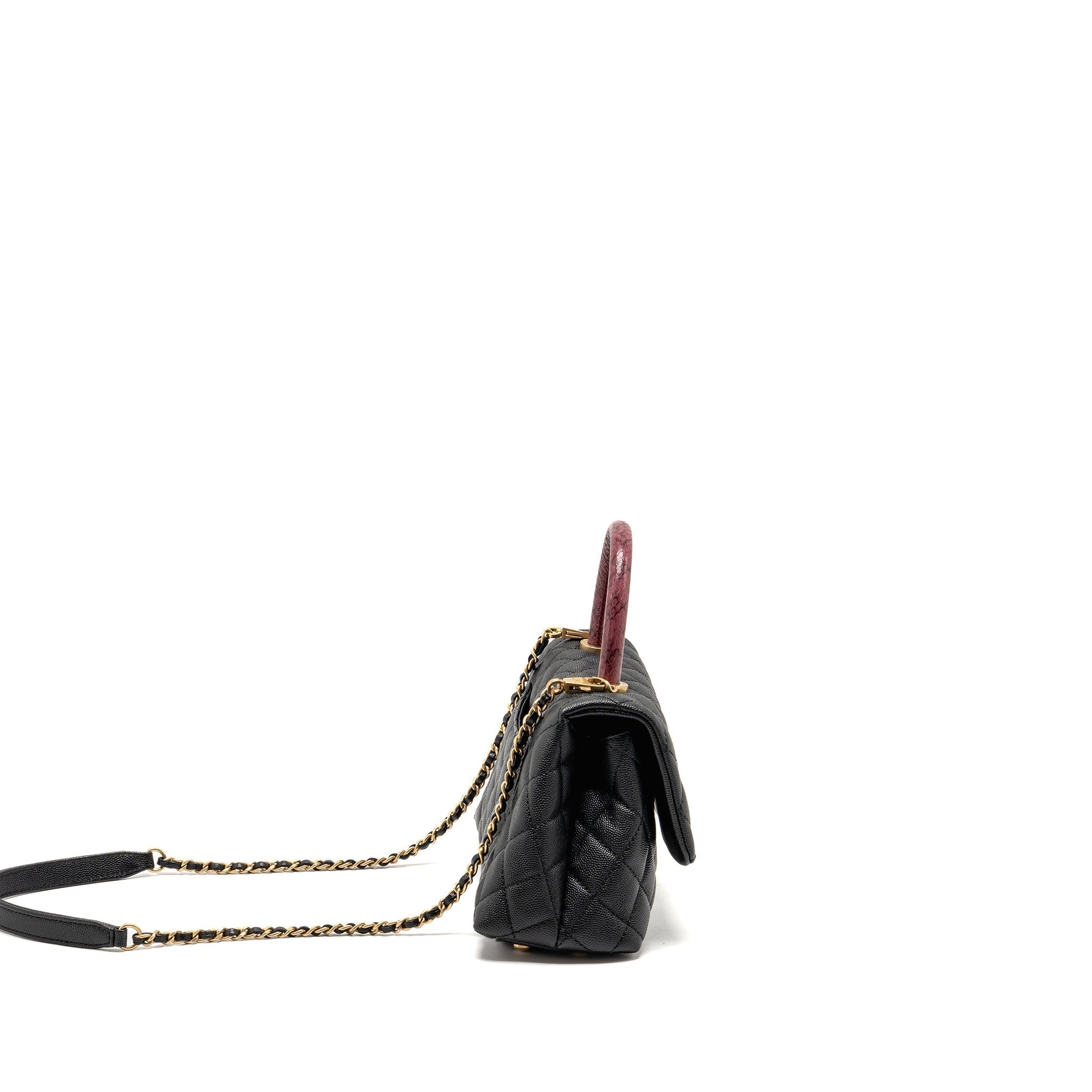 chanel-small-coco-handle-with-snake-embossed-handle-caviar-black-ghw