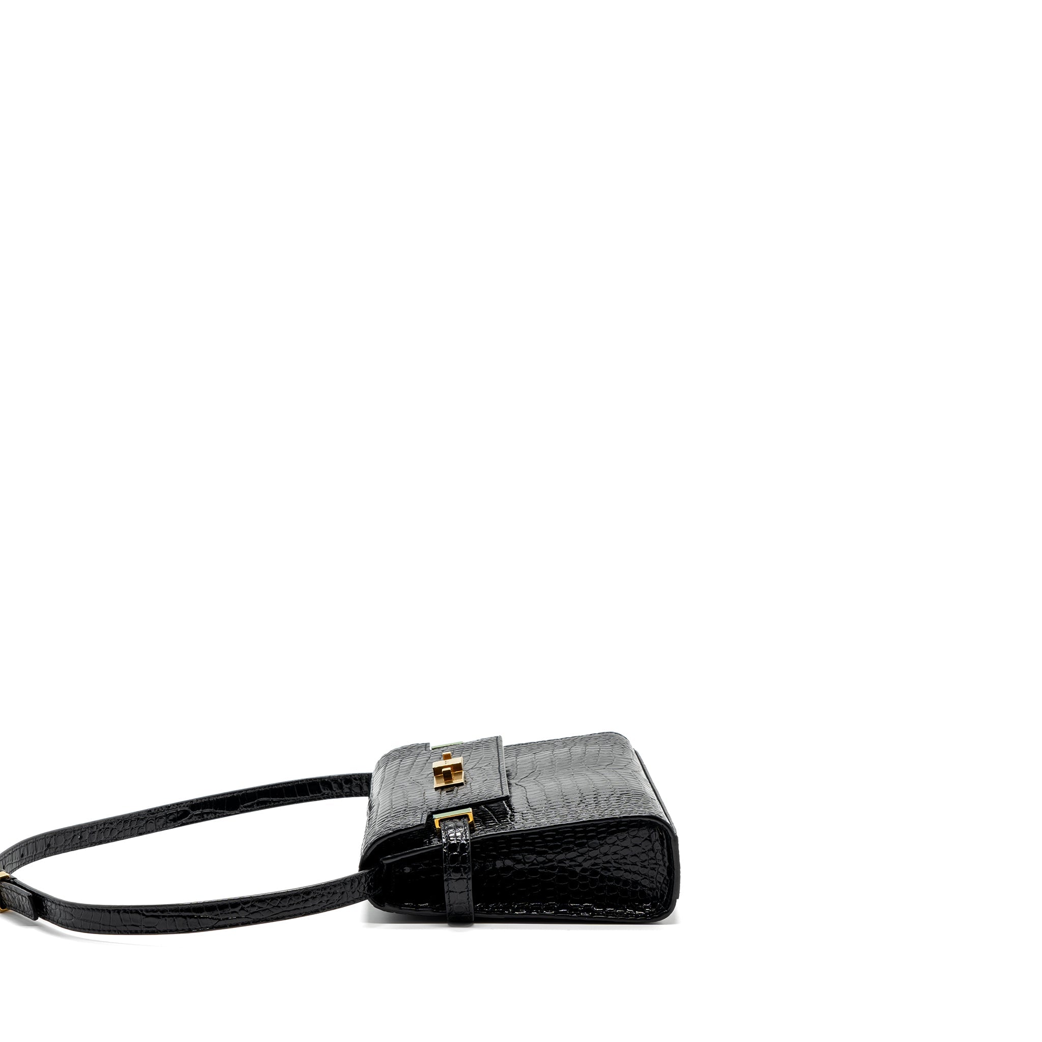 saint-laurent-manhattan-shoulder-bag-crocodile-embossed-black-ghw-1