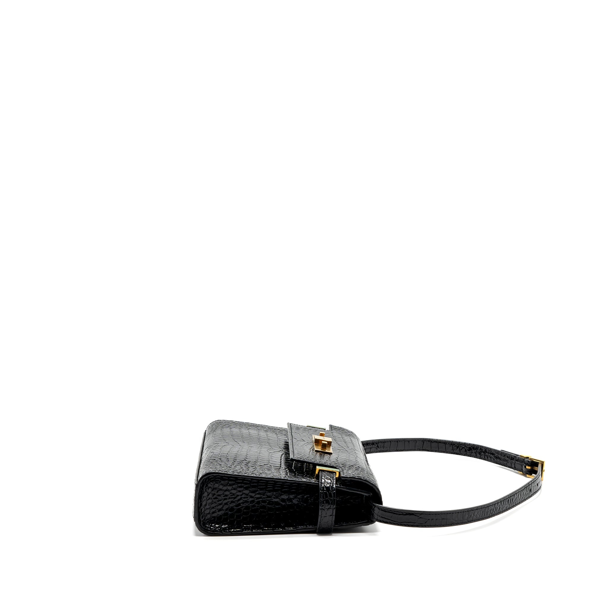 saint-laurent-manhattan-shoulder-bag-crocodile-embossed-black-ghw-1