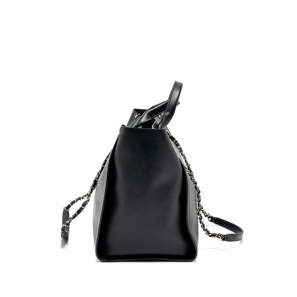 chanel-deauville-studded-tote-bag-caviar-black-shw