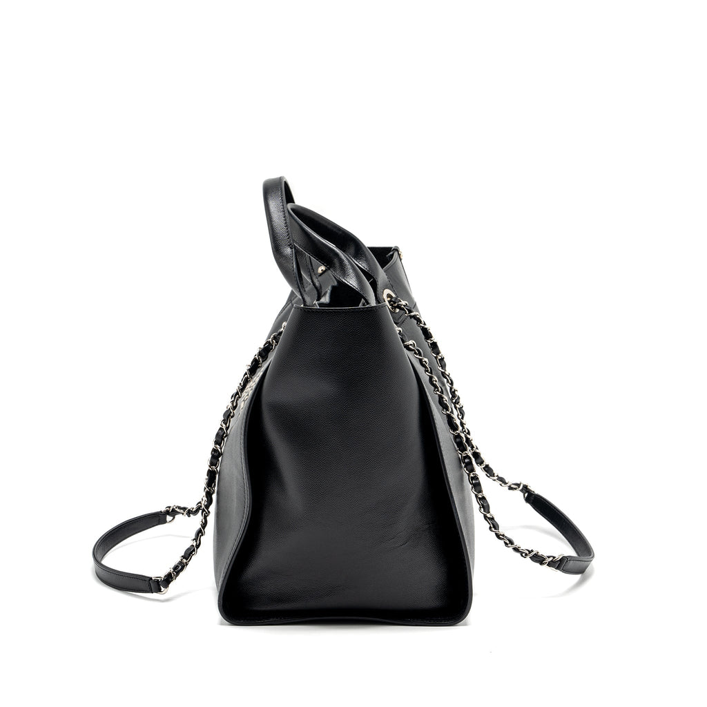 chanel-deauville-studded-tote-bag-caviar-black-shw