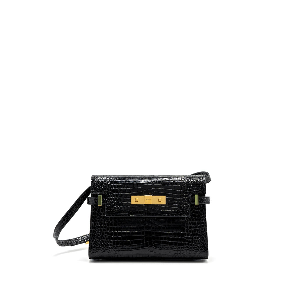 saint-laurent-manhattan-shoulder-bag-crocodile-embossed-black-ghw-1