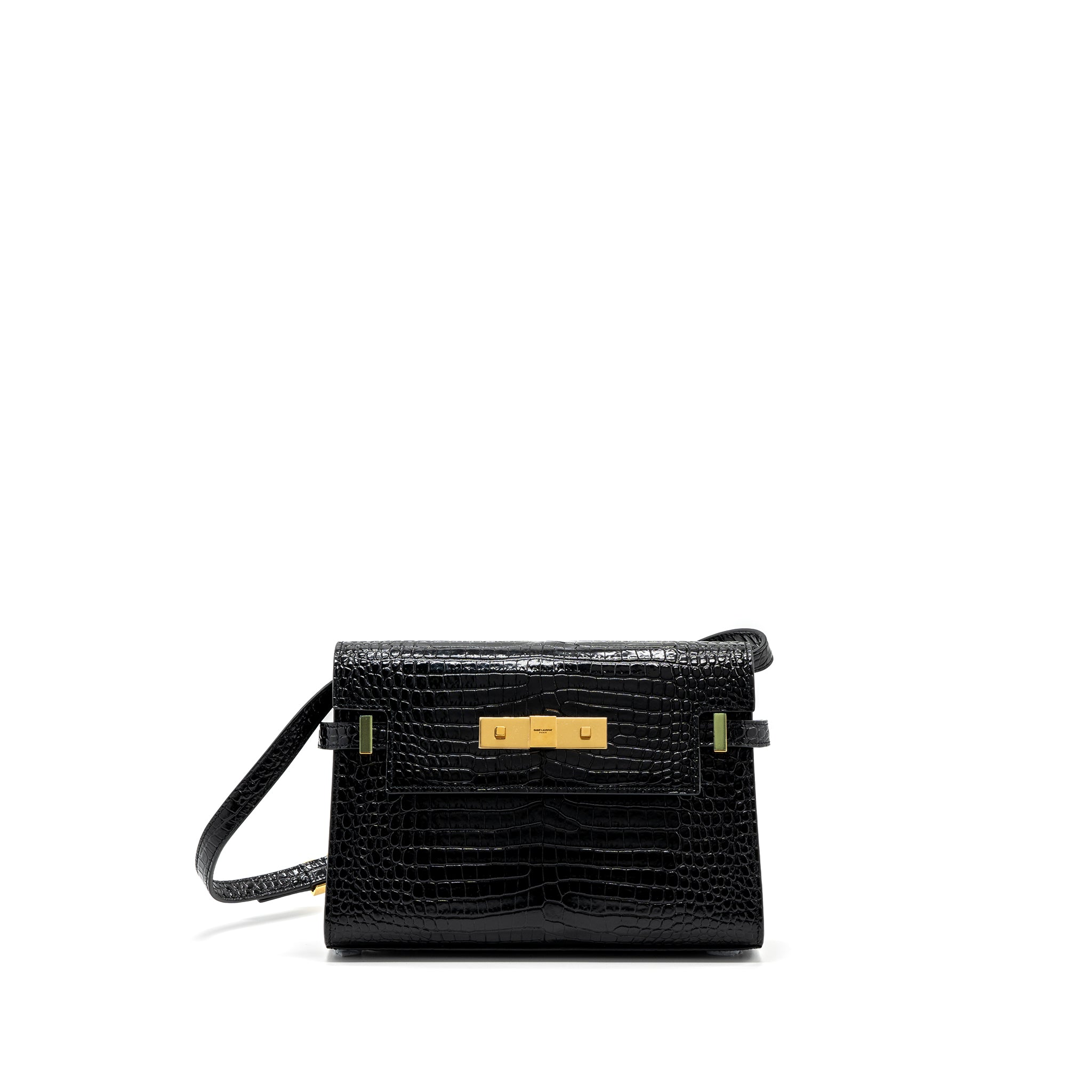 saint-laurent-manhattan-shoulder-bag-crocodile-embossed-black-ghw-1