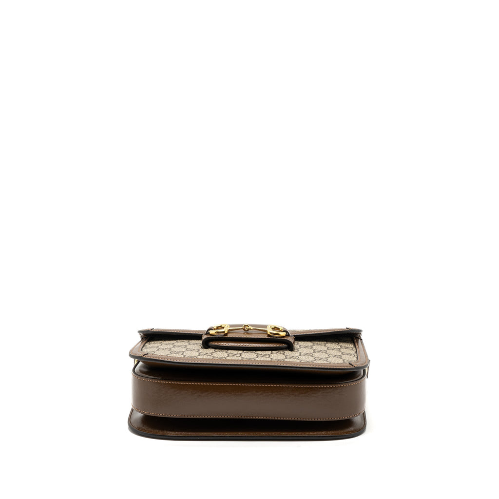 gucci-horsebit-1955-shoulder-bag-gg-supreme-canvas-leather-brown-ghw-1
