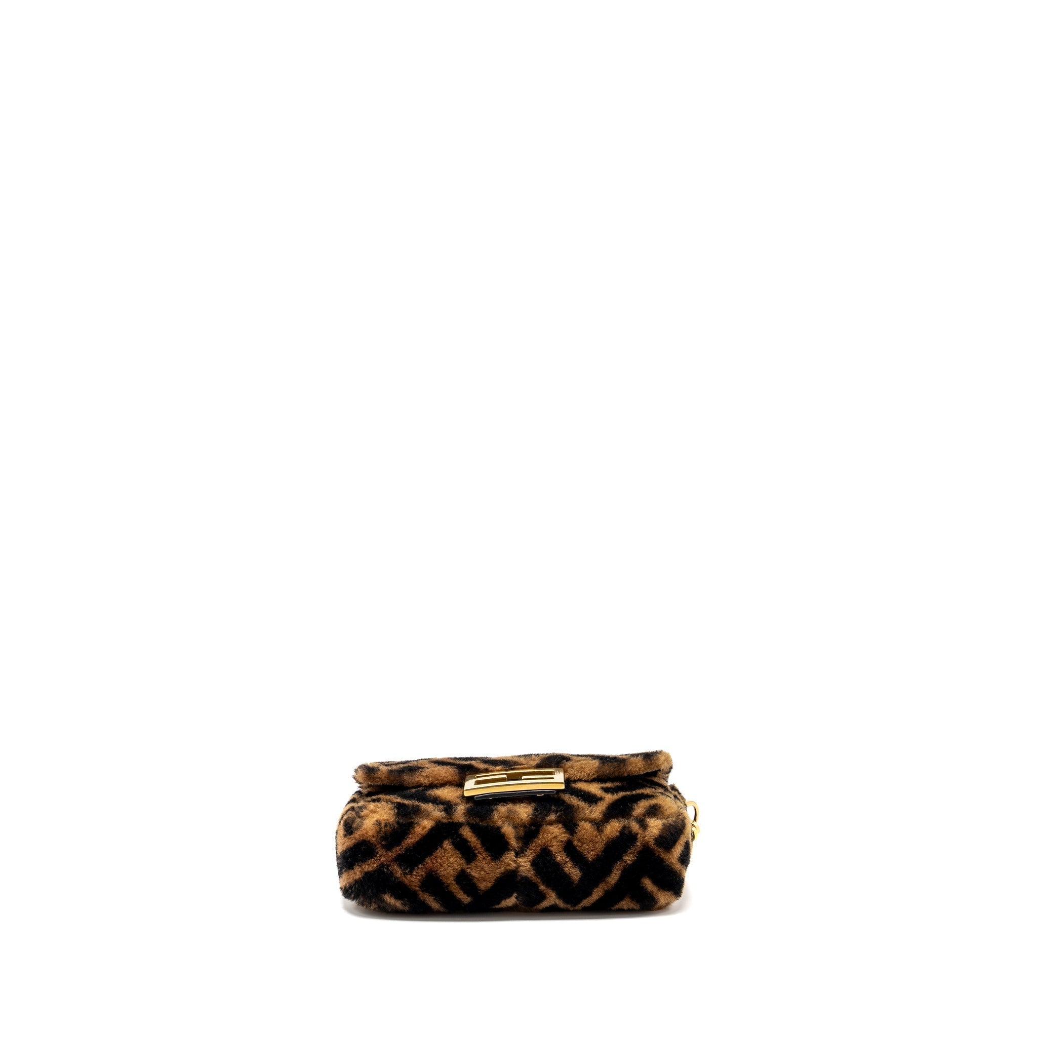 fendi-mini-baguette-bag-lamb-fur-black-brown-ghw