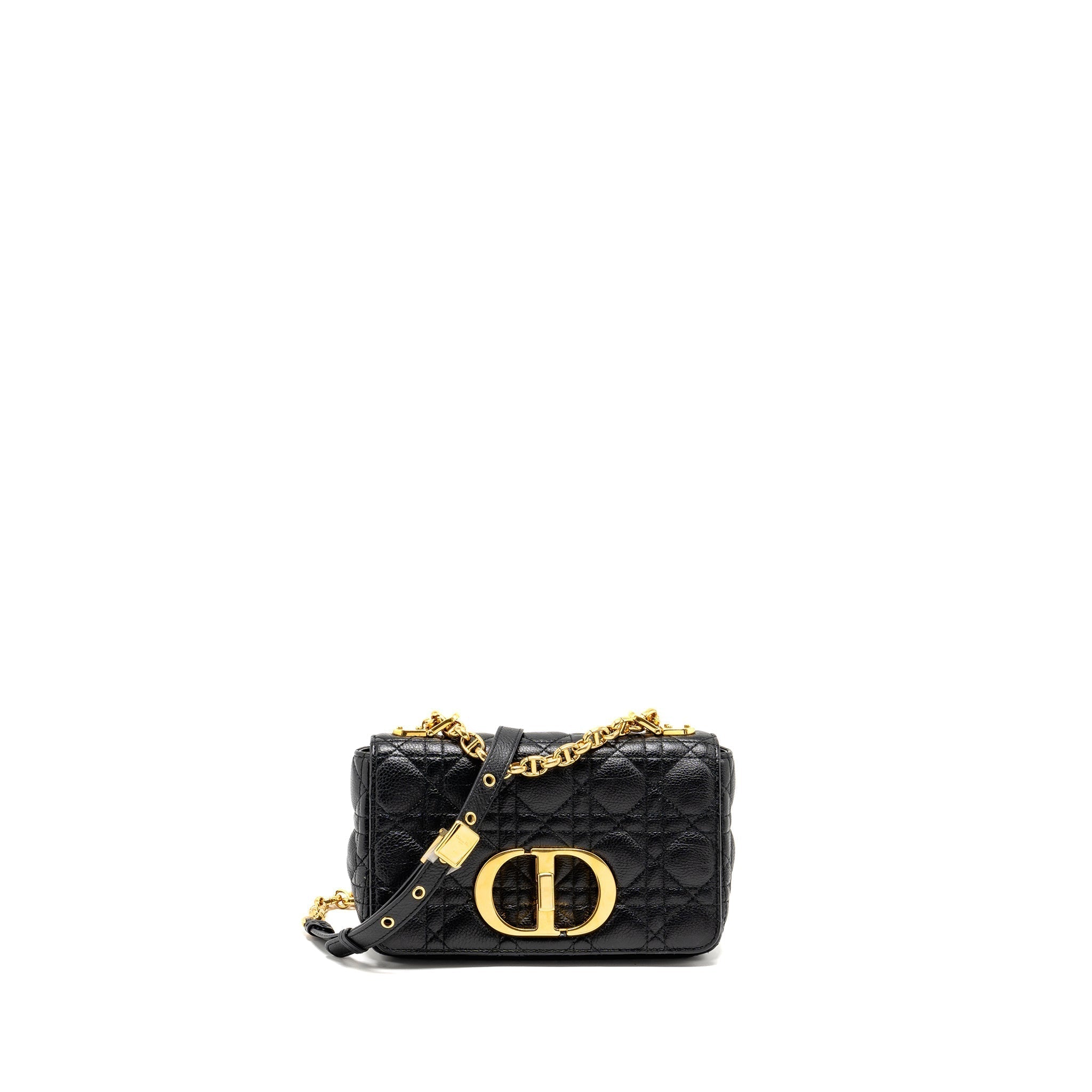 dior-small-caro-bag-calfskin-black-ghw