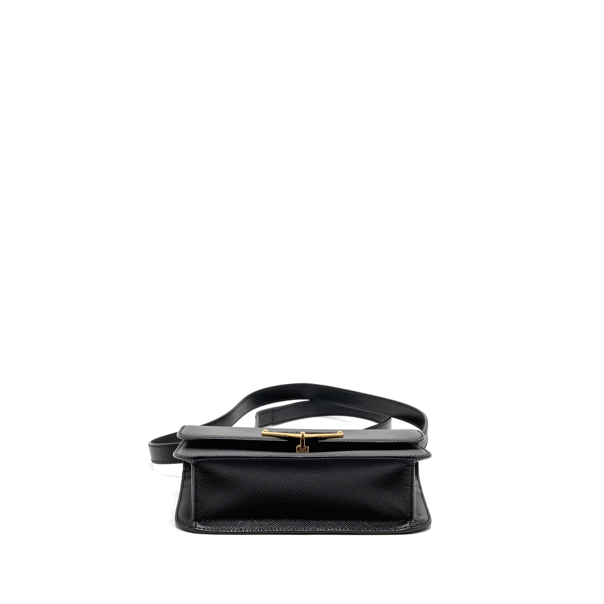 prada-saffiano-leather-flap-shoulder-bag-calfskin-black-ghw