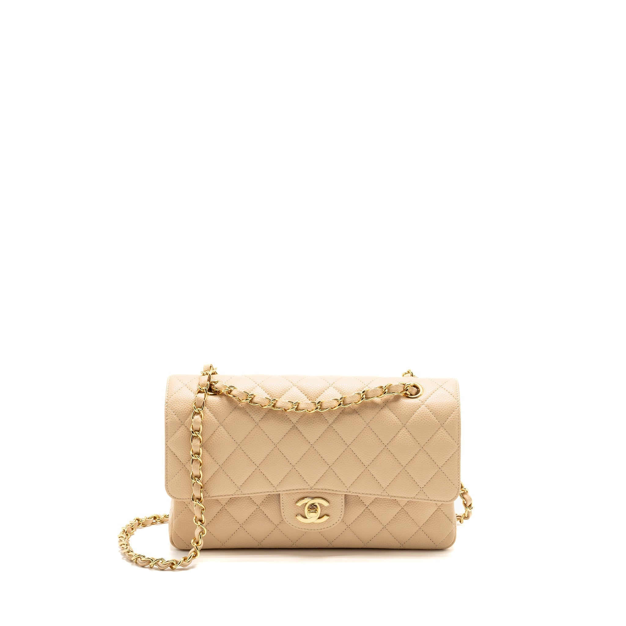 chanel-medium-classic-double-flap-caviar-beige-ghw