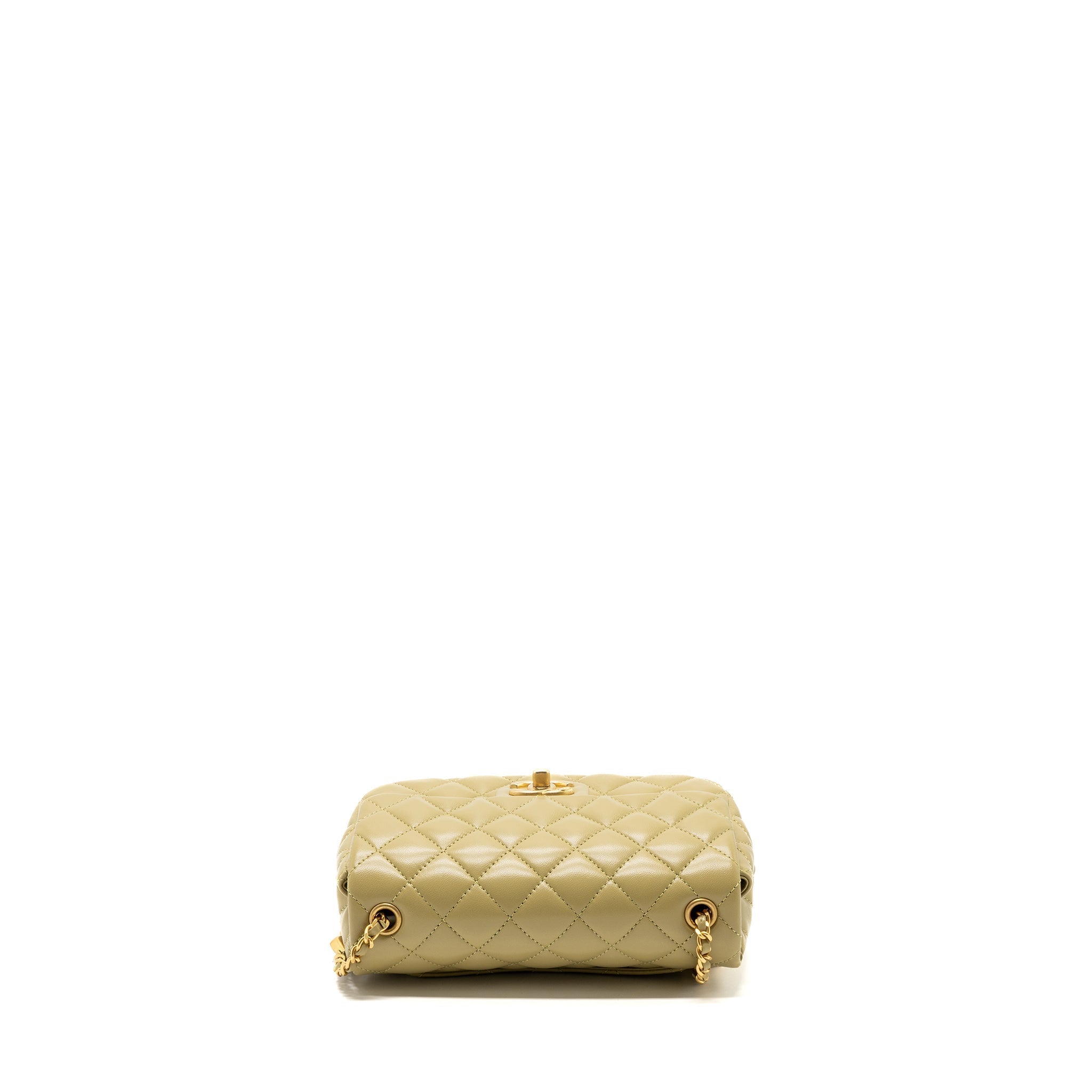 chanel-quilted-flap-bag-with-coco-love-chain-lambskin-khaki-green-ghw