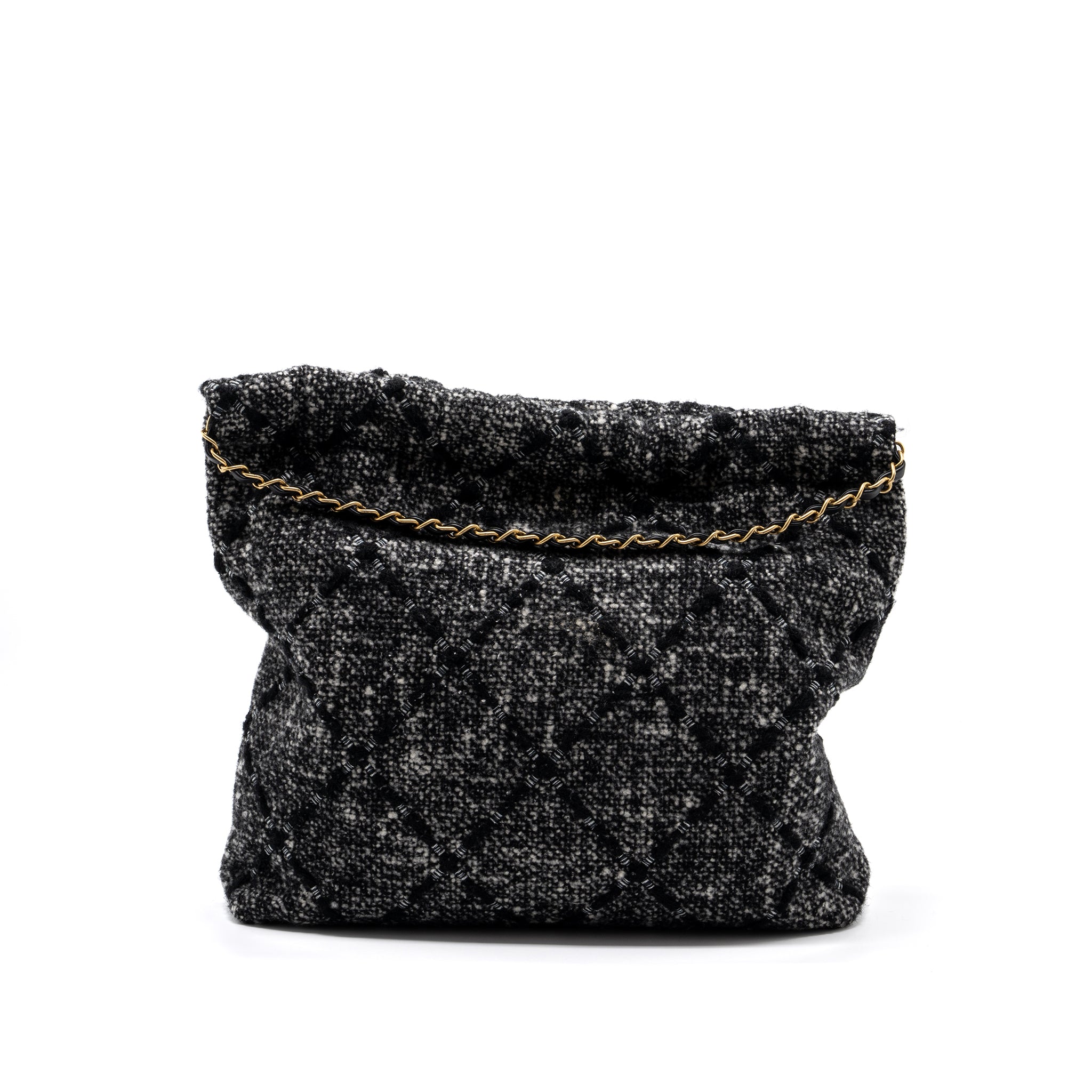 chanel-medium-22-bag-tweed-black-grey-ghw-microchip